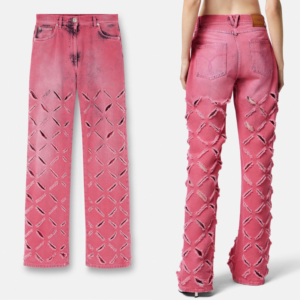 Versace S/S 2023 Cut Out Pink Pants
