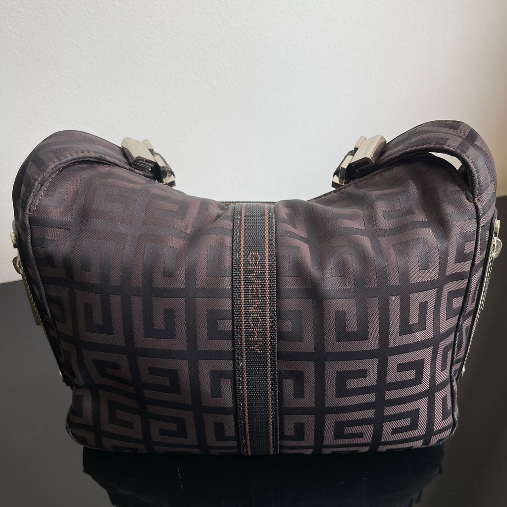 Givenchy Vintage Dark Brown Logo Hobo Bag