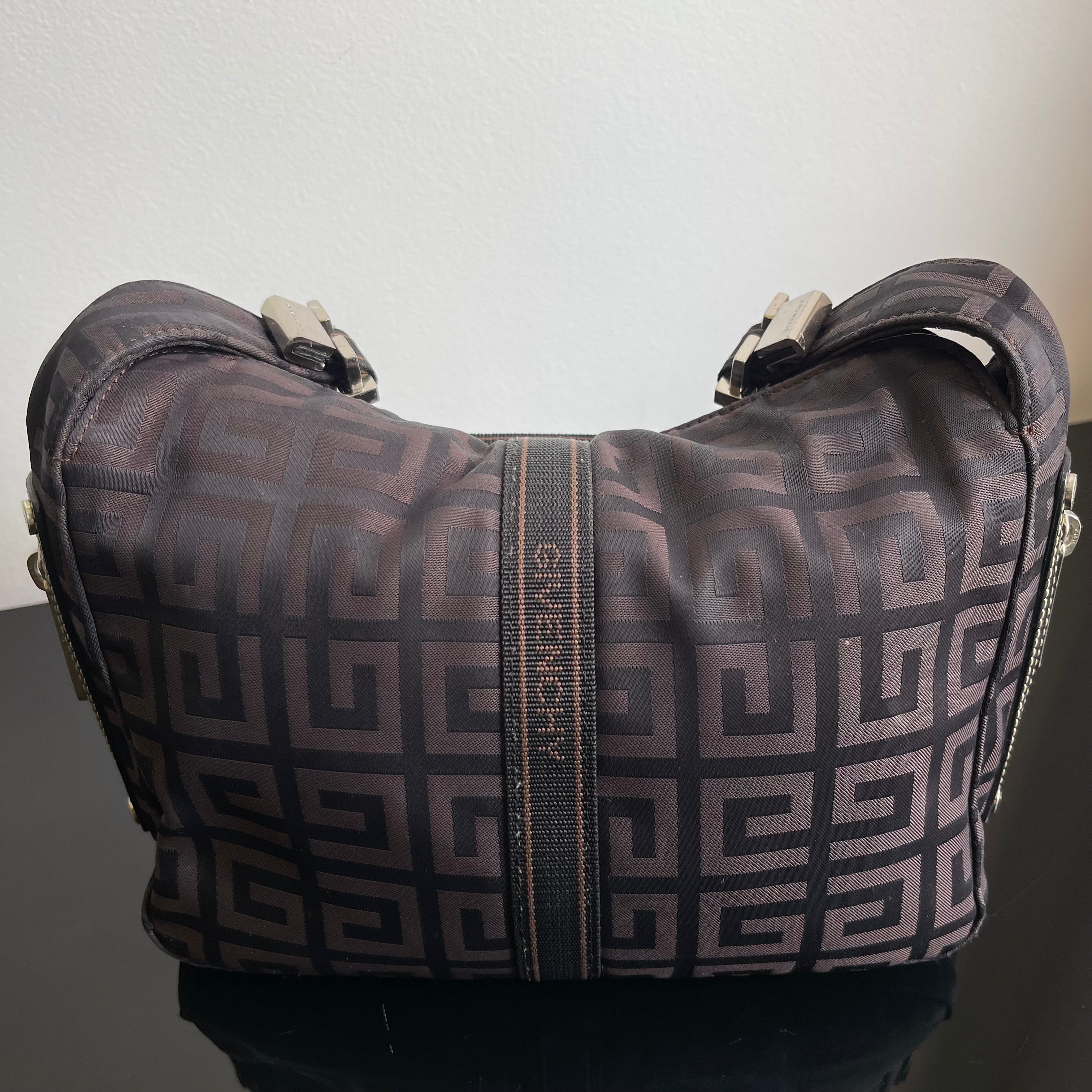 Givenchy Vintage Dark Brown Logo Hobo Bag