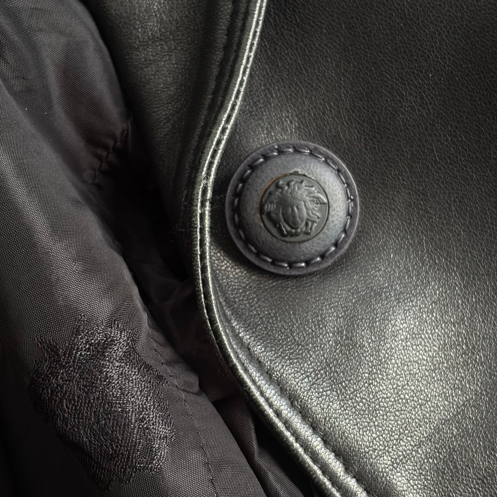 Gianni Versace 90s Lambskin Leather Coat