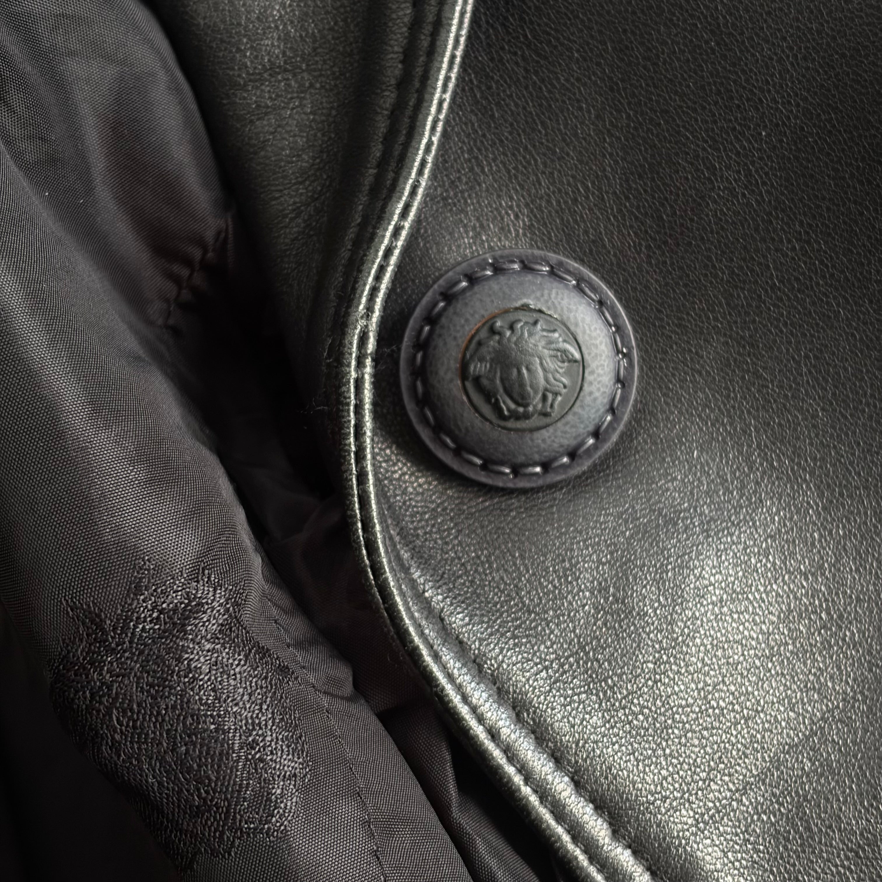 Gianni Versace 90s Lambskin Leather Coat