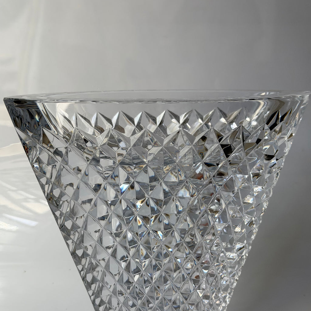 Crystal Diamond-Cut Vase