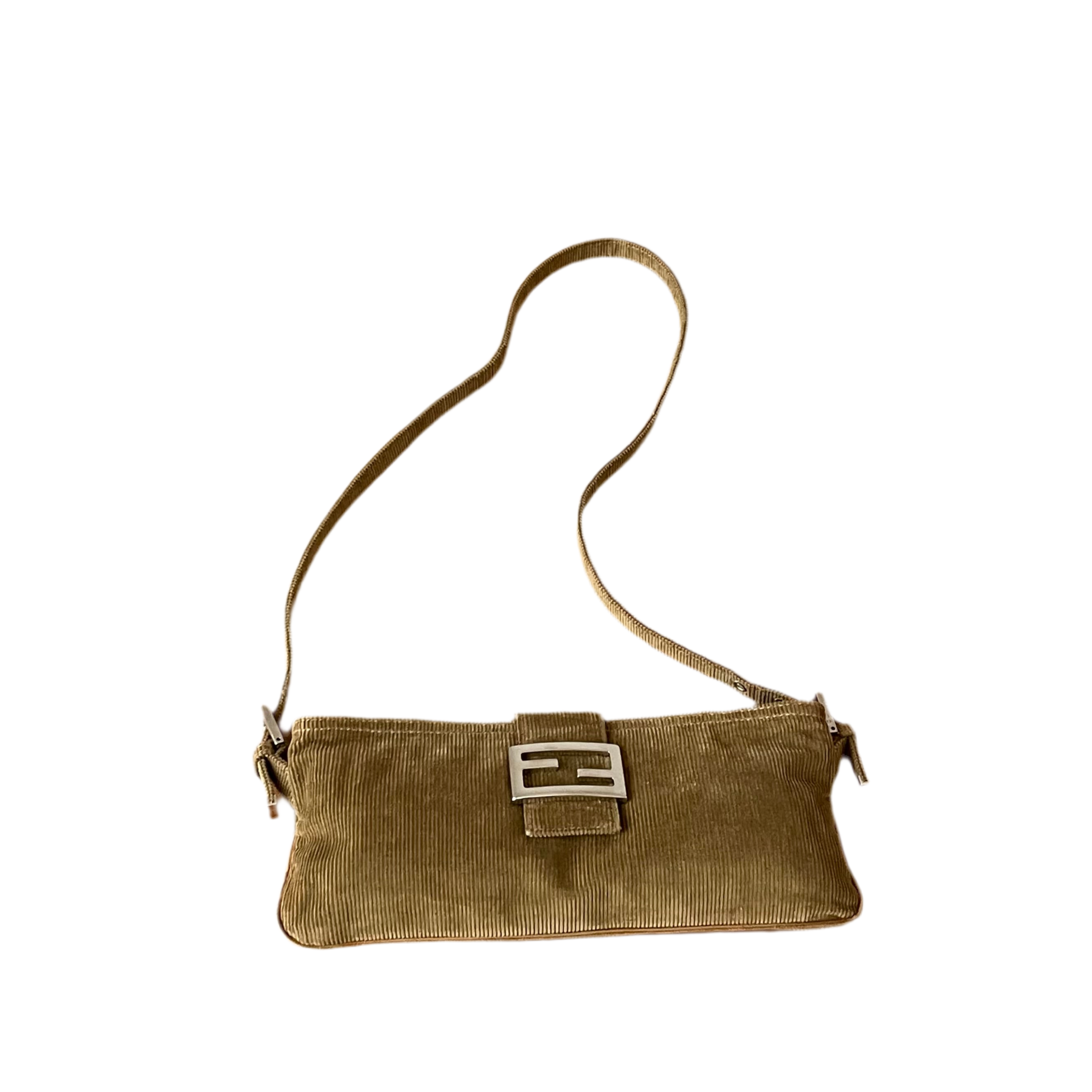 Fendi Corduroy Baguette Crossbody