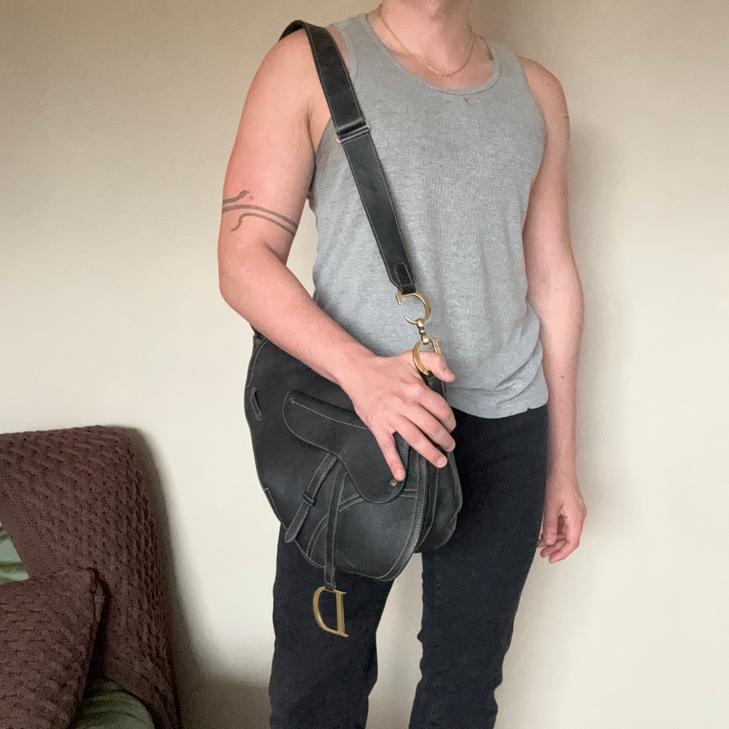 Christian Dior 2002 Long Messenger Saddle Bag