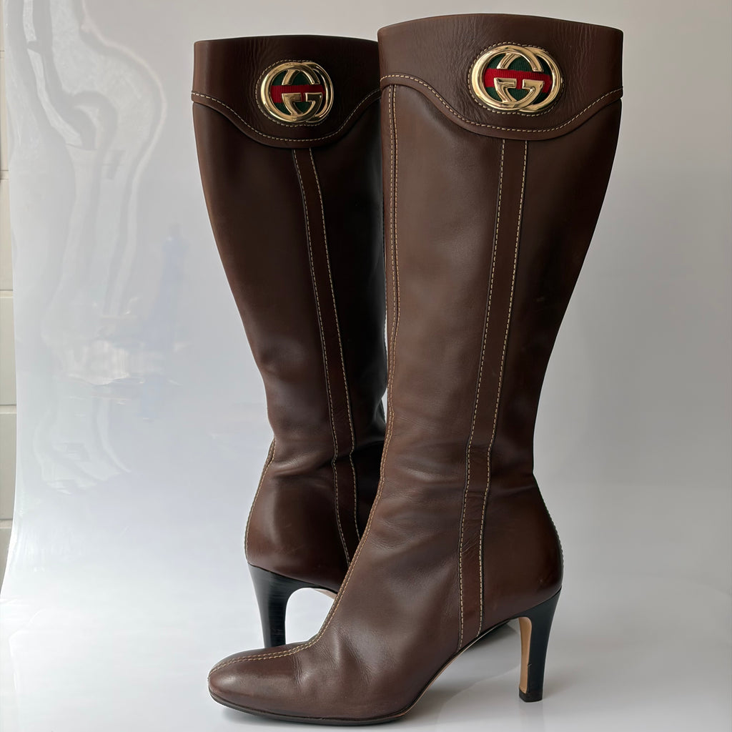 Gucci 2006 Britt Leather Boots