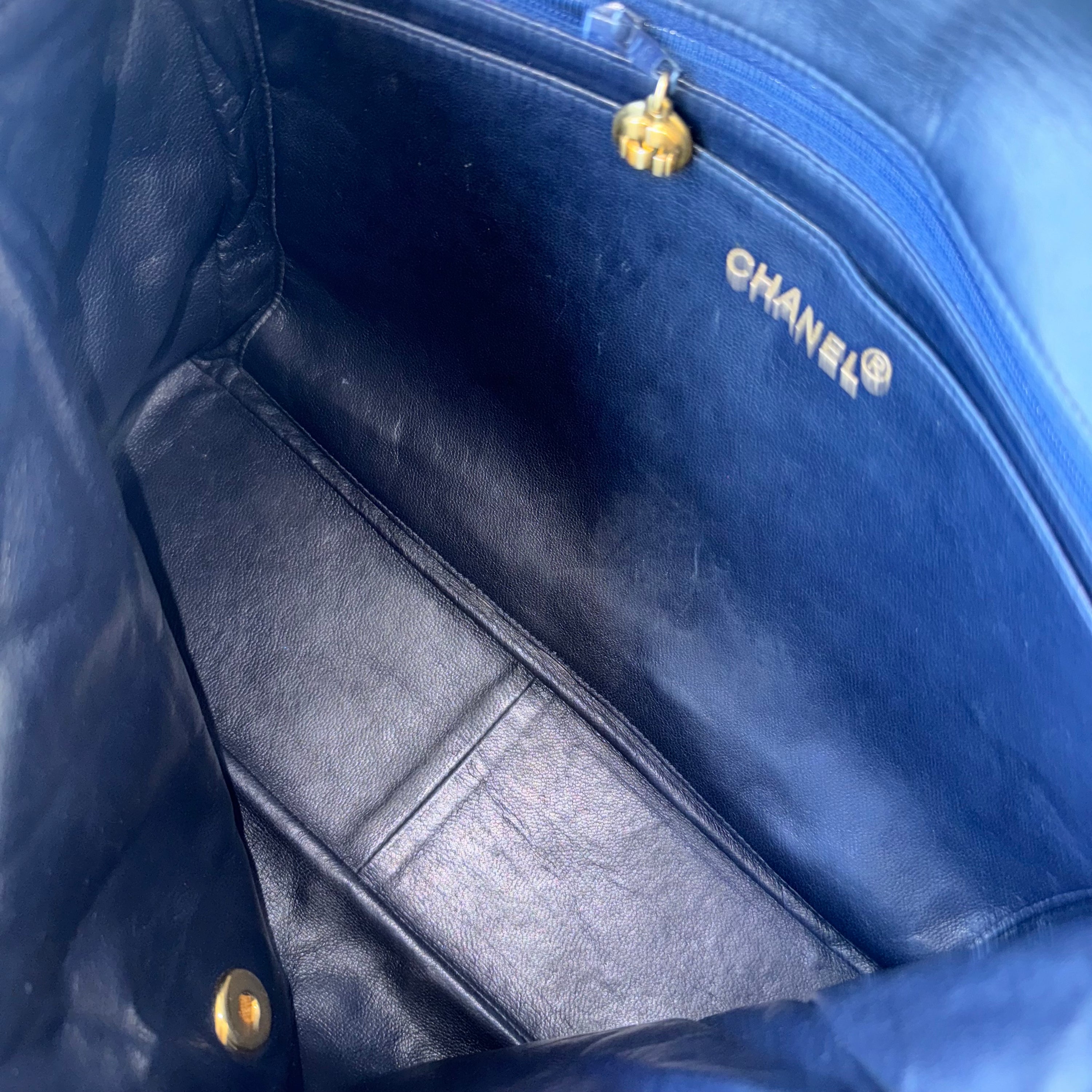 Chanel 90s Flap Navy Crossbody