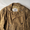 Gianni Versace 90s Brown Snakeskin-pattern Coat