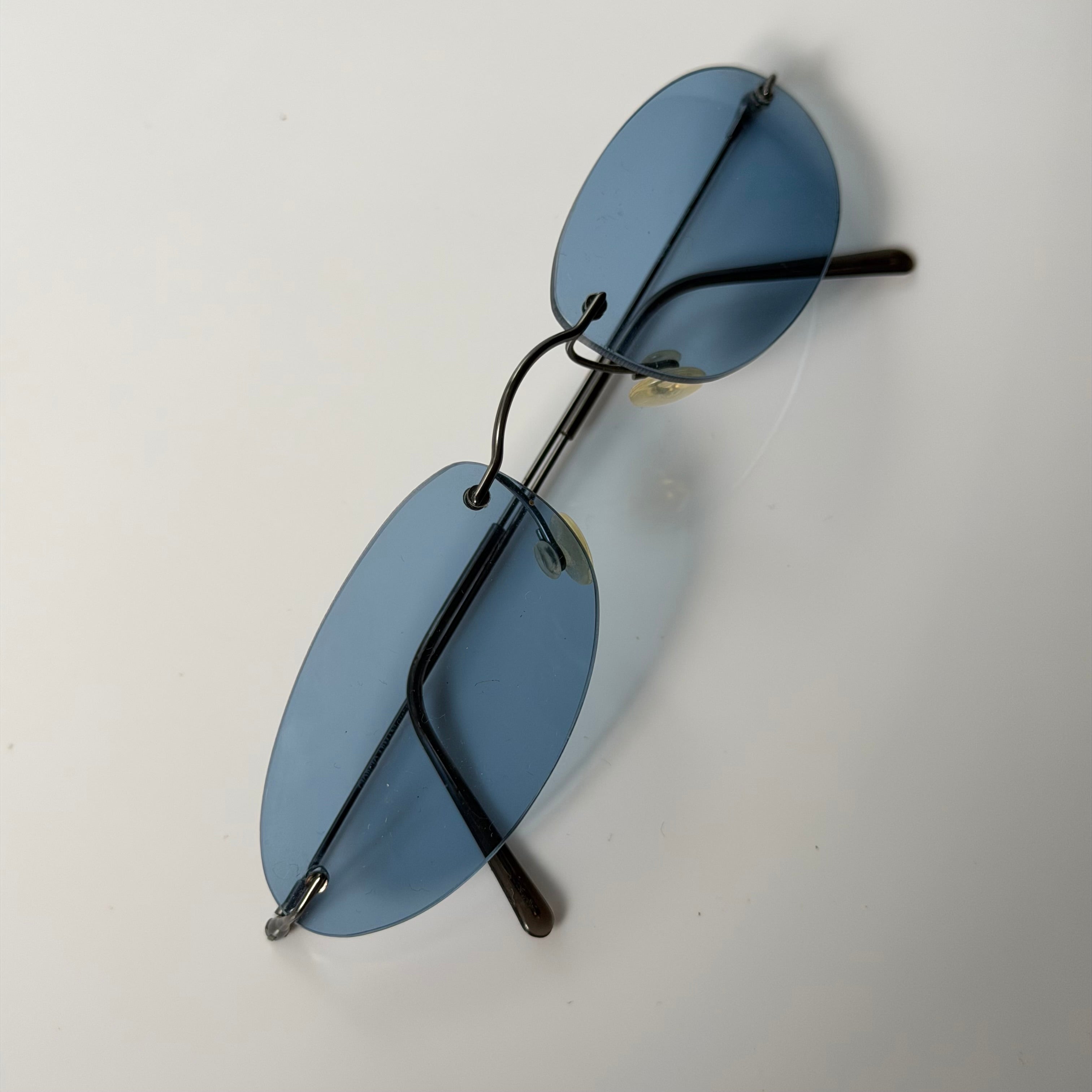 Giorgio Armani 90s Blue Sunglasses