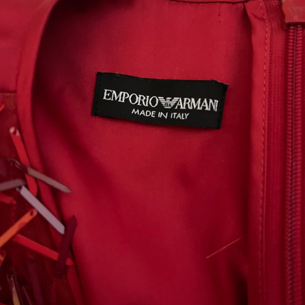 Emporio Armani F/W 2019 Red Sequin Dress