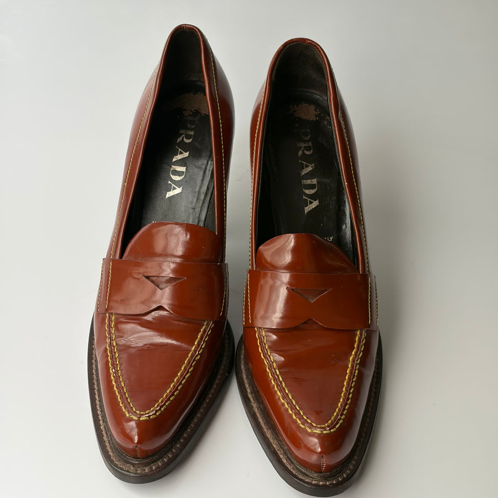 Prada Penny Loafer Pumps