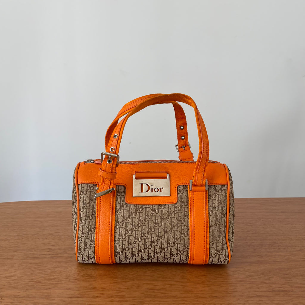 Christian Dior Small Boston Canvas  Diorissimo
