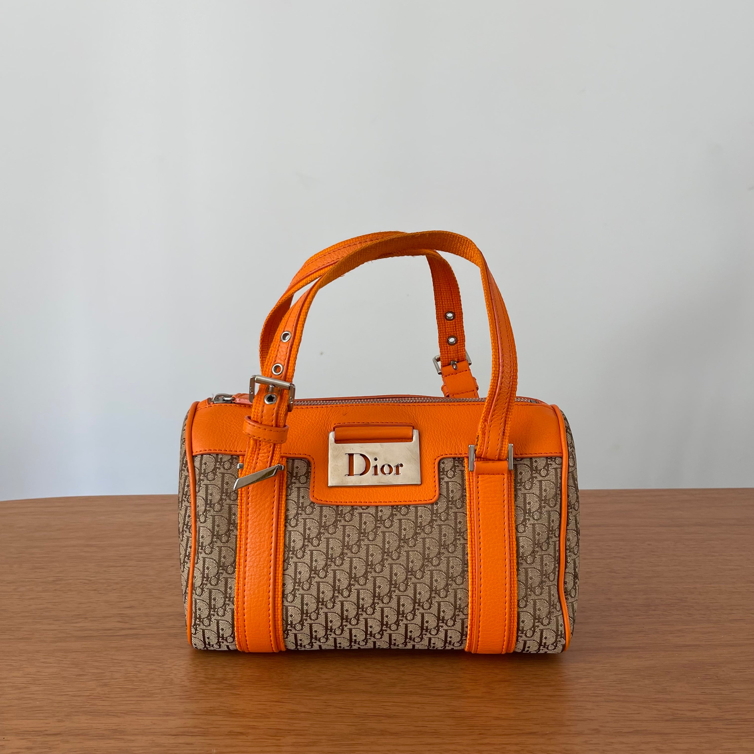 Christian Dior Small Boston Canvas  Diorissimo