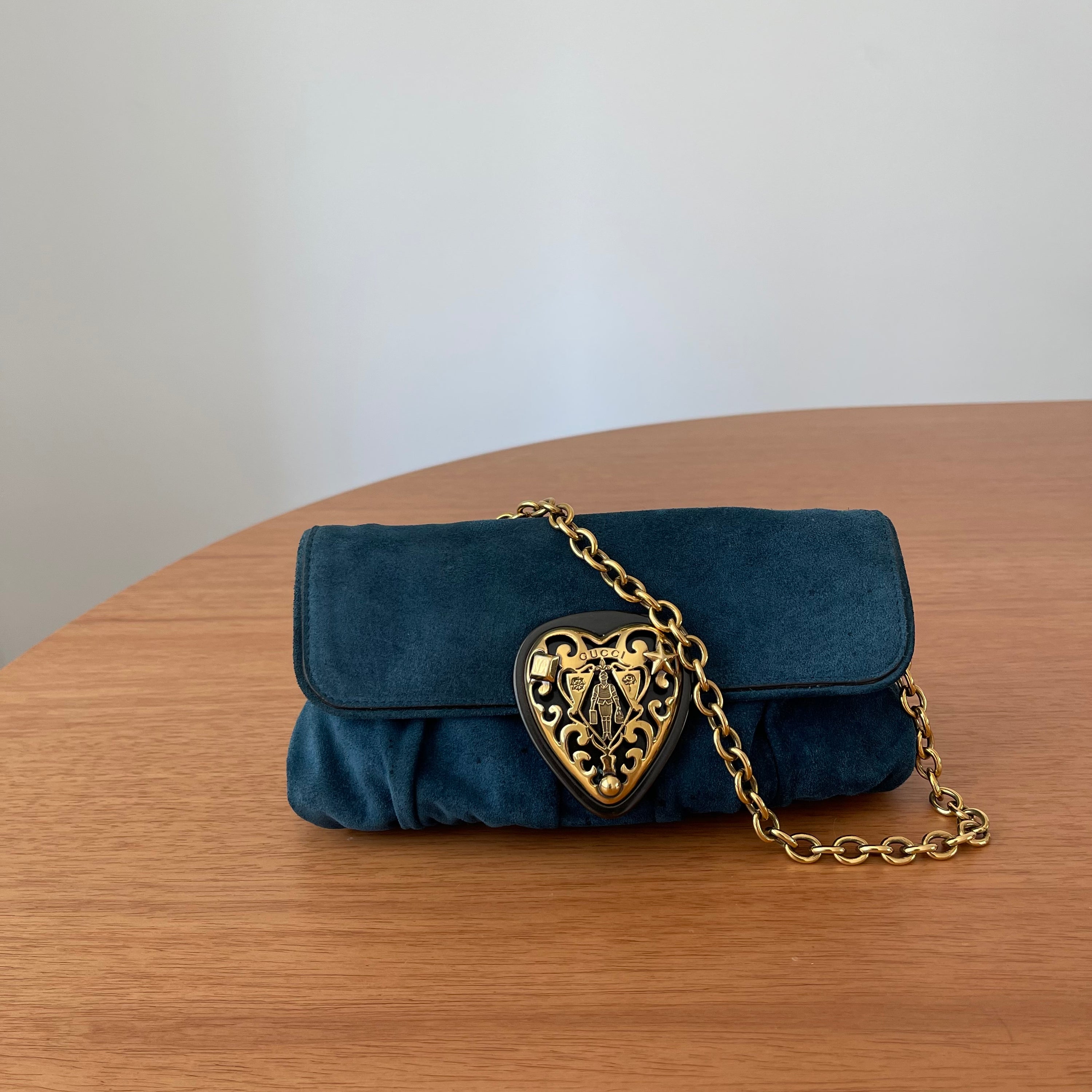 Gucci Suede Hysteria Babouska Shoulder Bag
