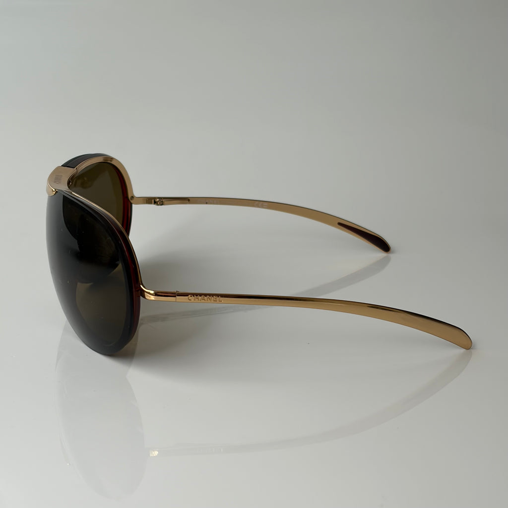 Chanel Gold Mask Sunglasses