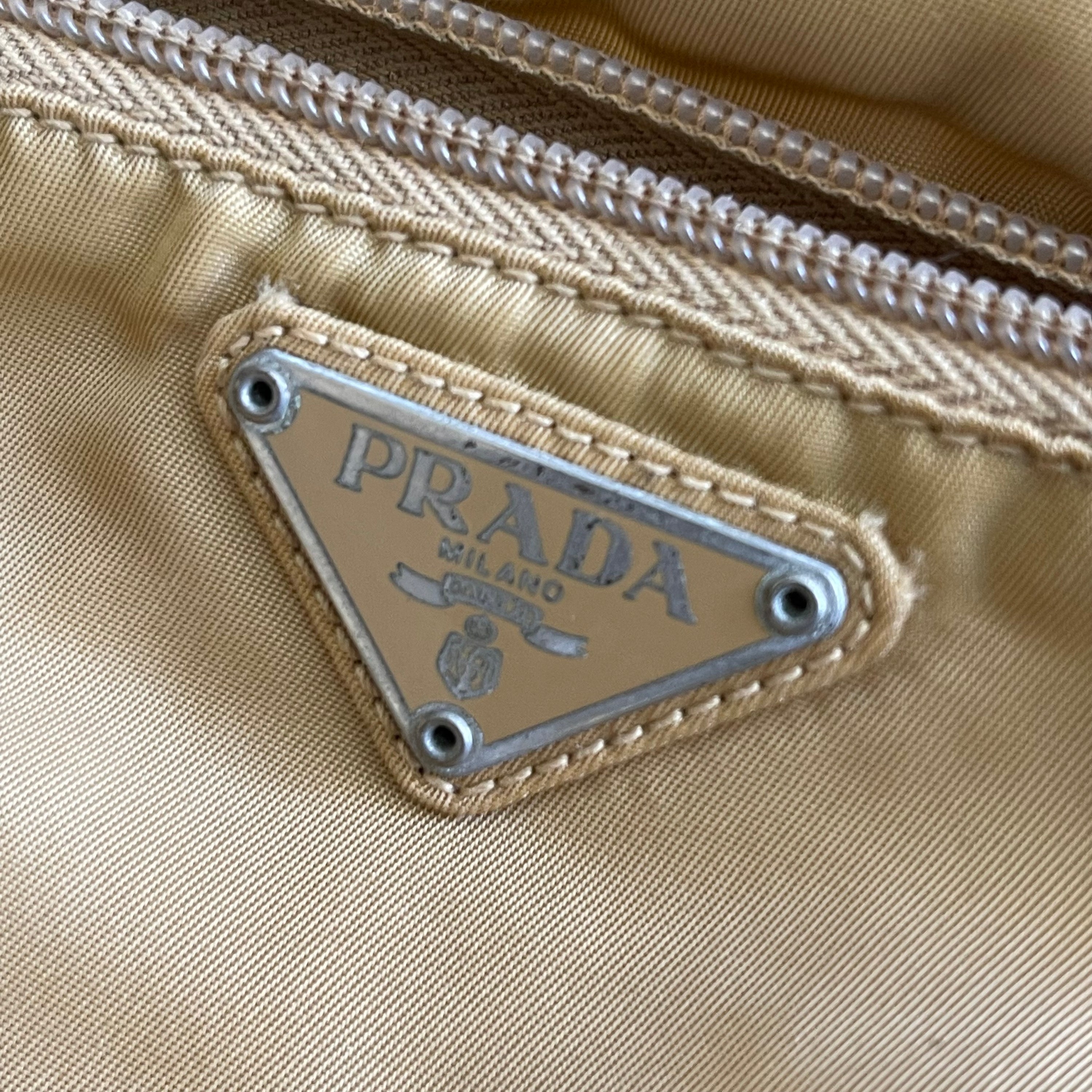Prada Yellow Mostard Nylon Pochette