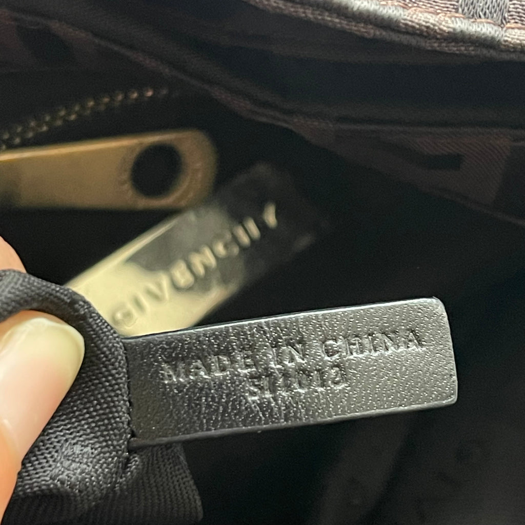 Givenchy Vintage Dark Brown Logo Hobo Bag