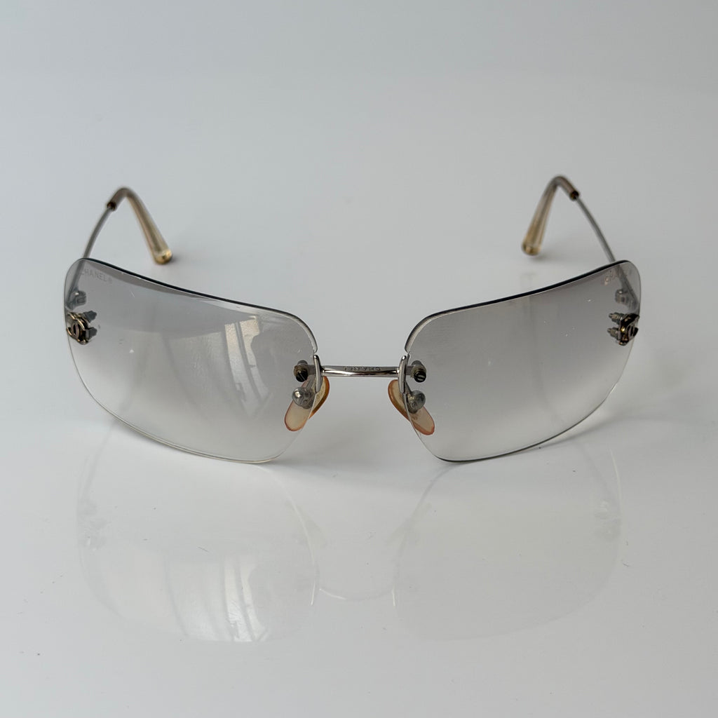 Chanel 2000s Clear Sunglasses