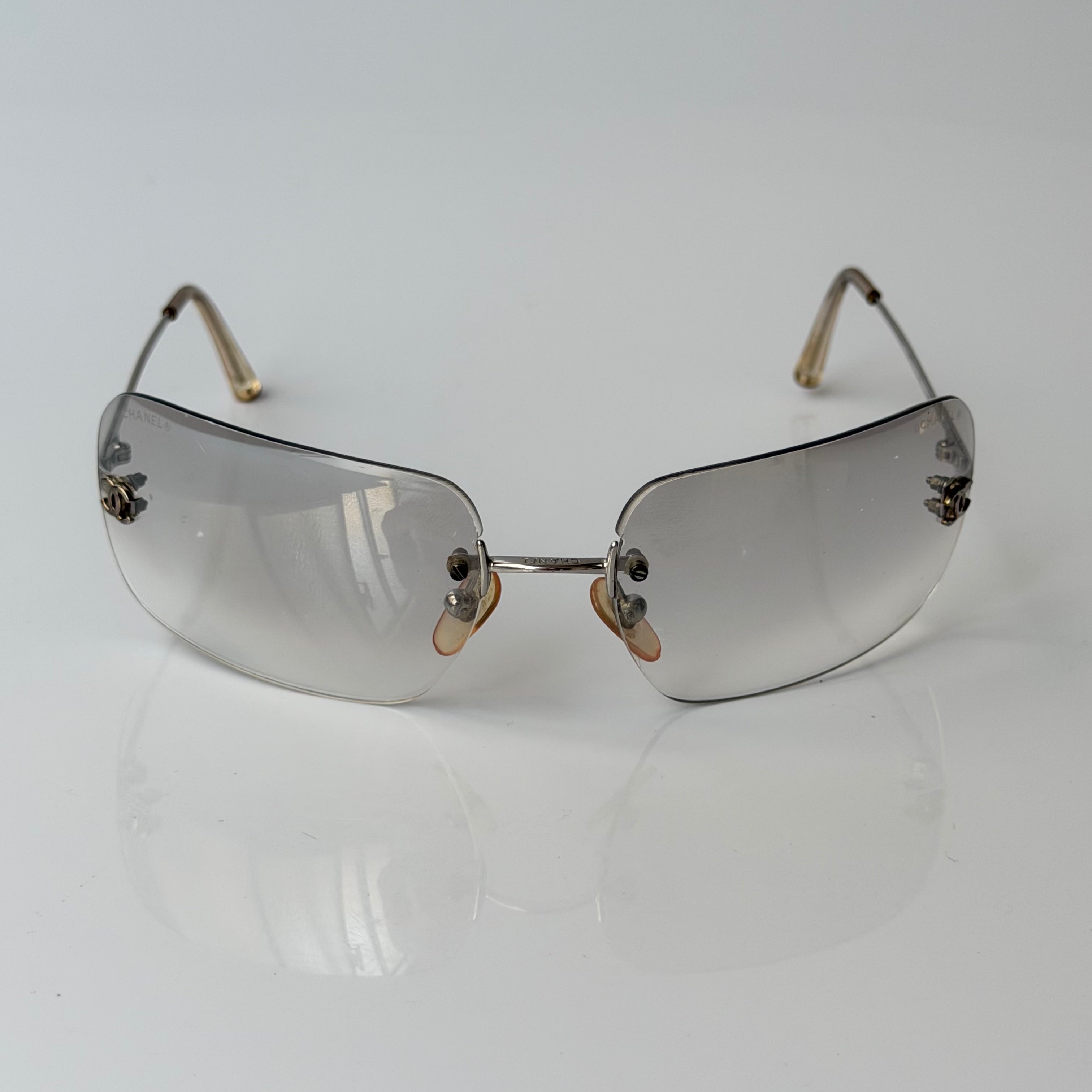Chanel 2000s Clear Sunglasses