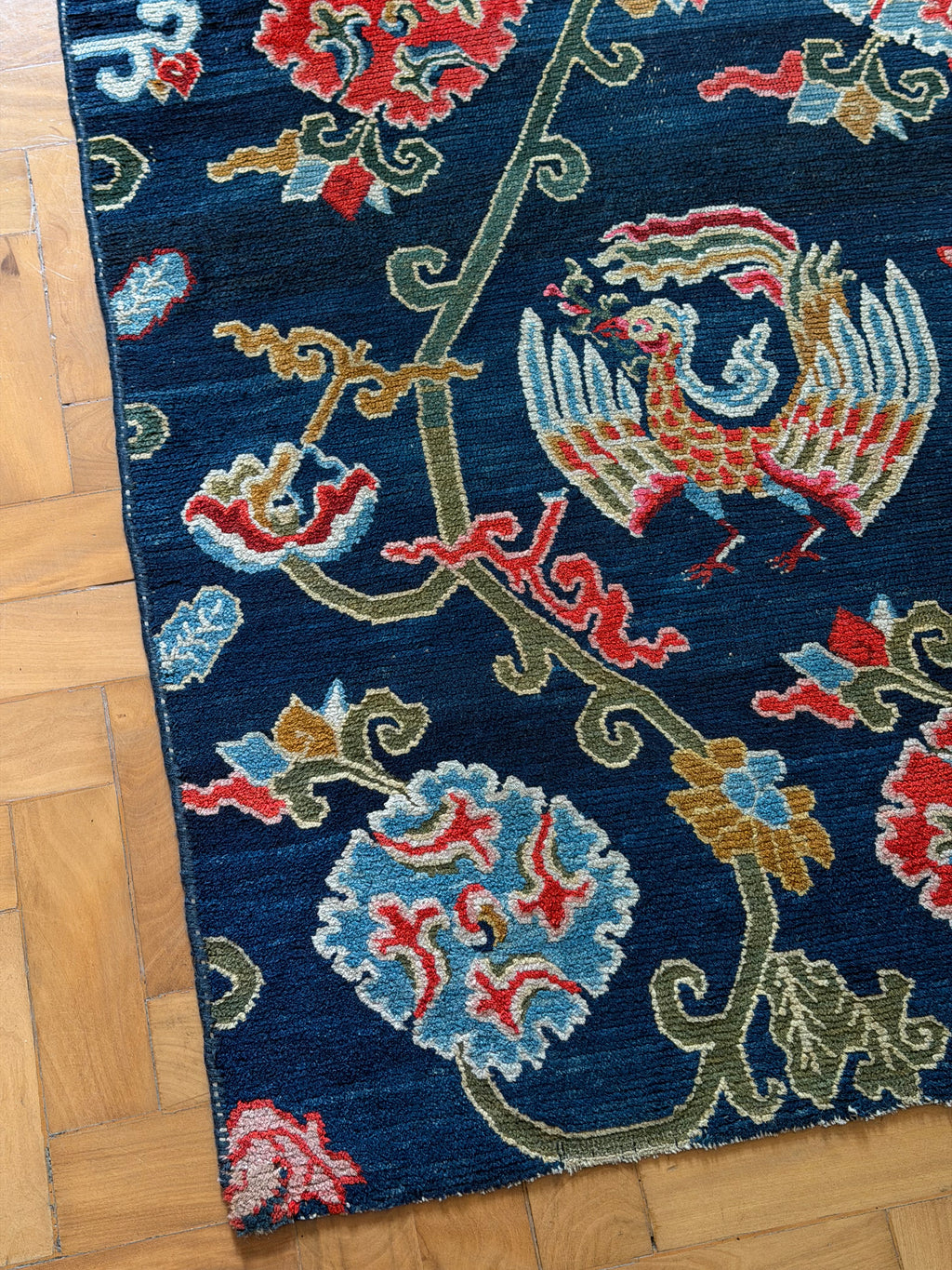 Tibetan Khaden Phoenix Rug, Século 20
