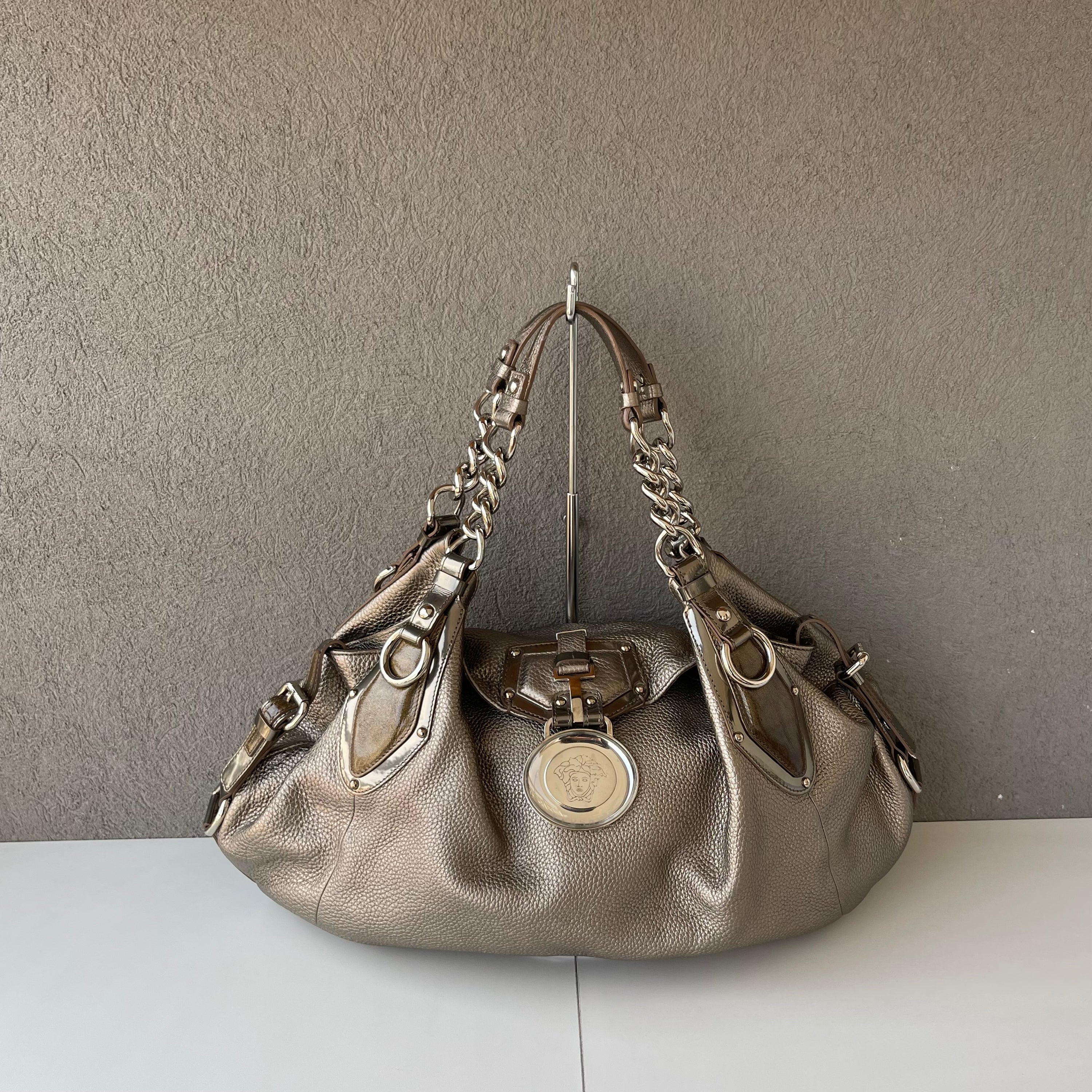 Versace Metallic Shoulder Bag