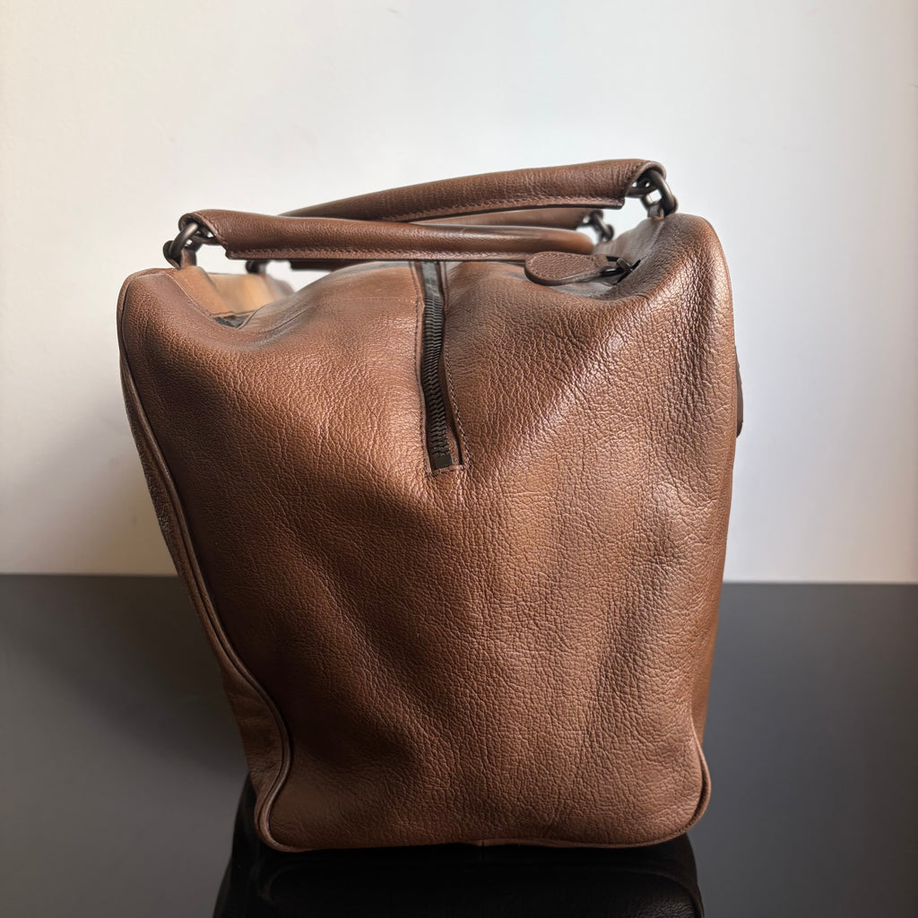 Bottega Veneta Brown Ombre Leather Brera Bowler Bag