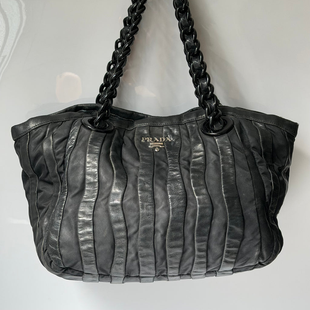 Prada Tessuto Waves Tote Bag