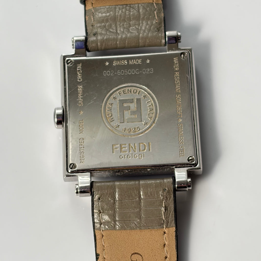 Fendi Gray Leather Watch