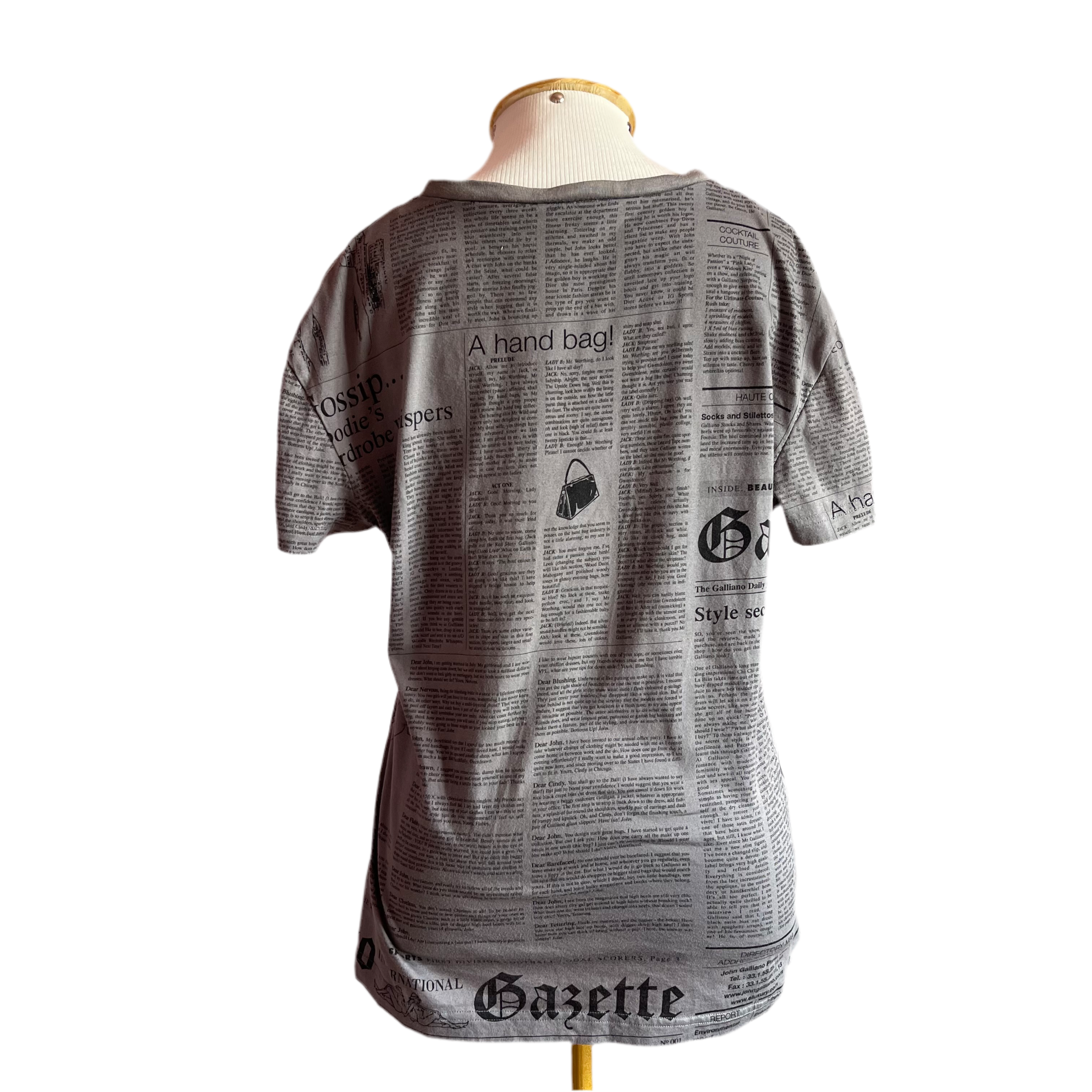 John Galliano Newspaper T-Shirt