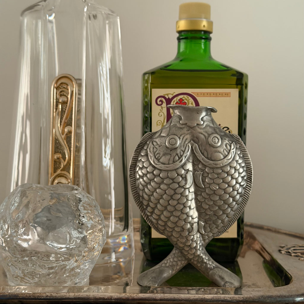 Christofle 1950s Deux Poissons Vase