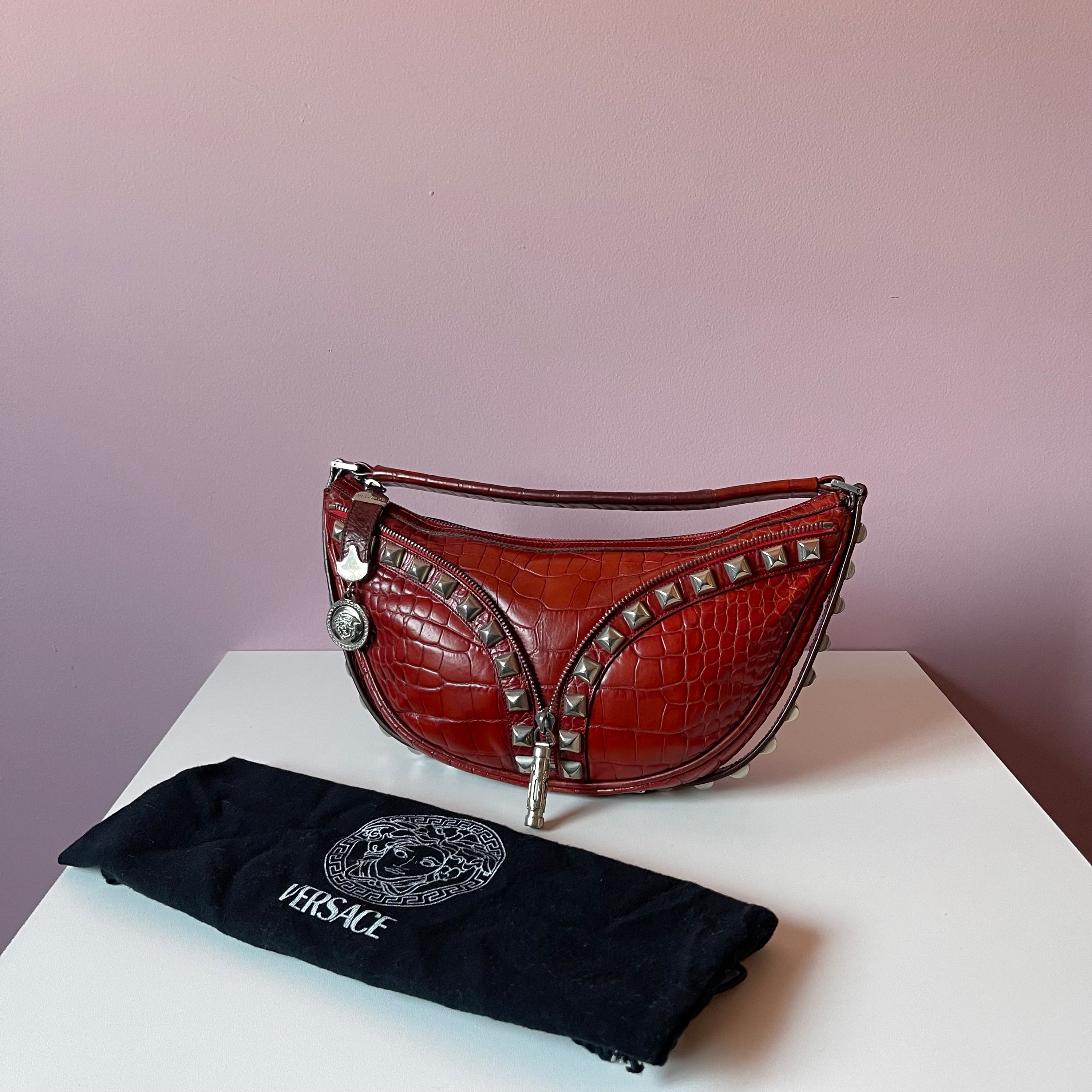 Versace Moon Croco Shoulder Bag