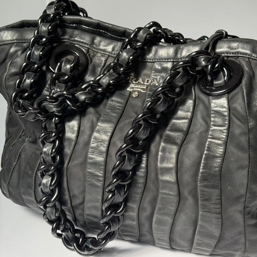 Prada Tessuto Waves Tote Bag