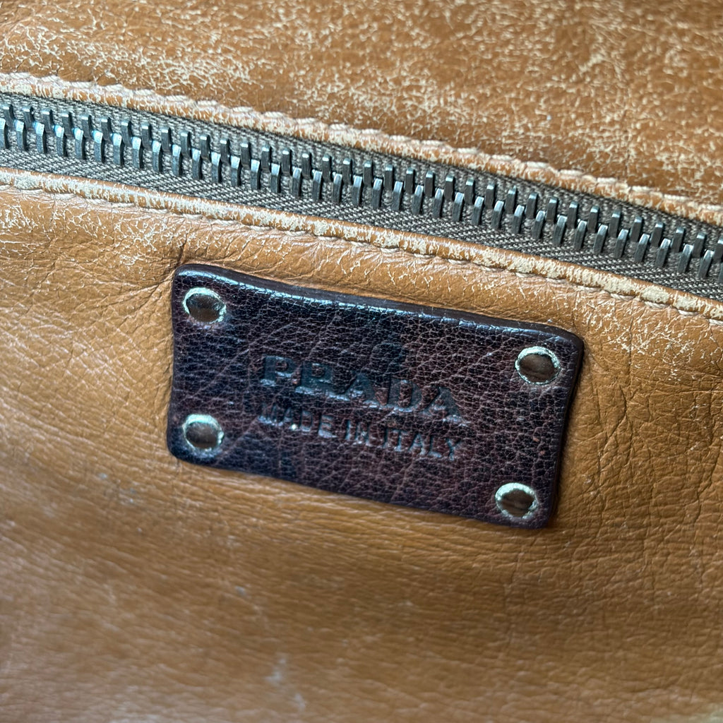 Prada Washed Bauletto Bag