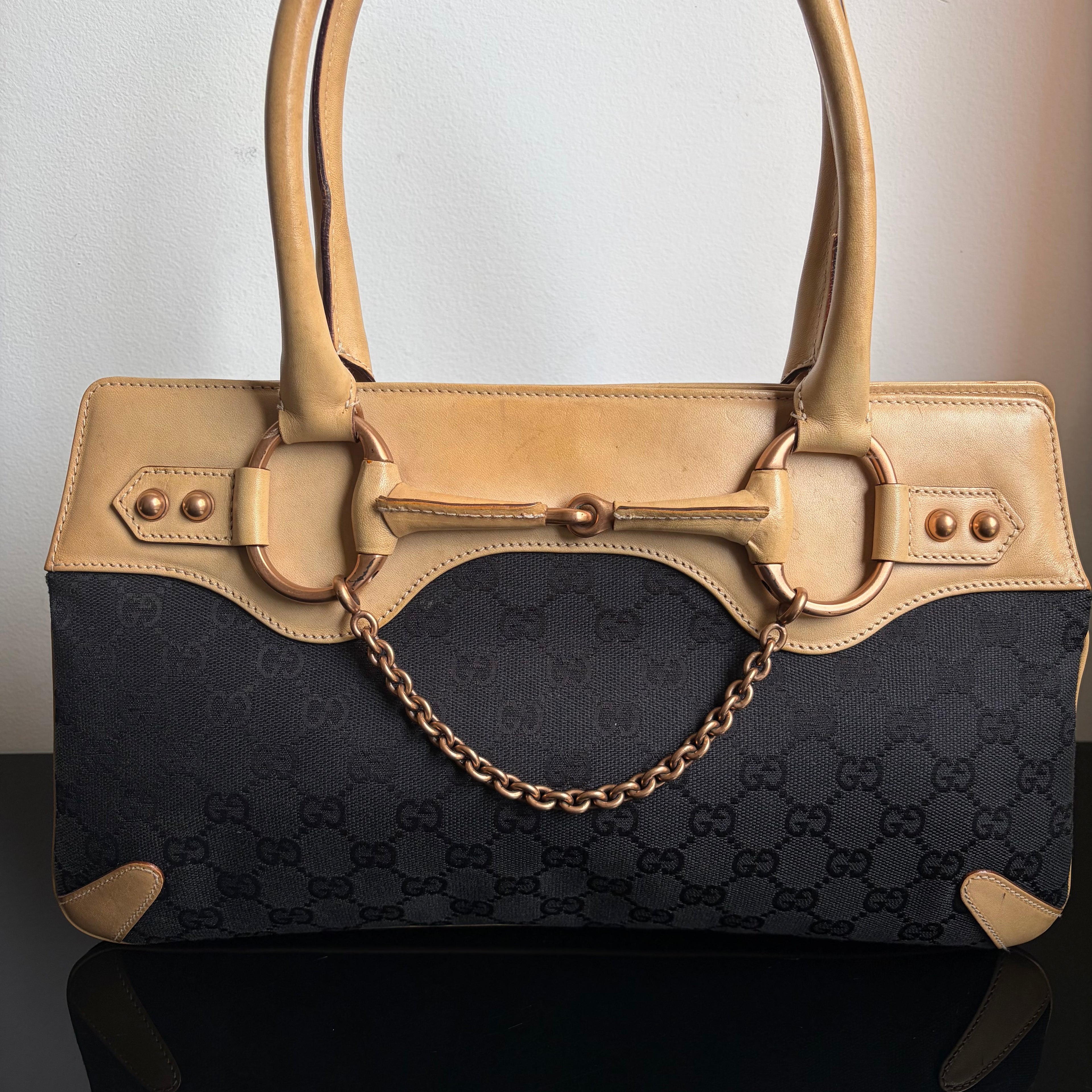 Gucci by Tom Ford GG Canvas Horsebit Chain Bag