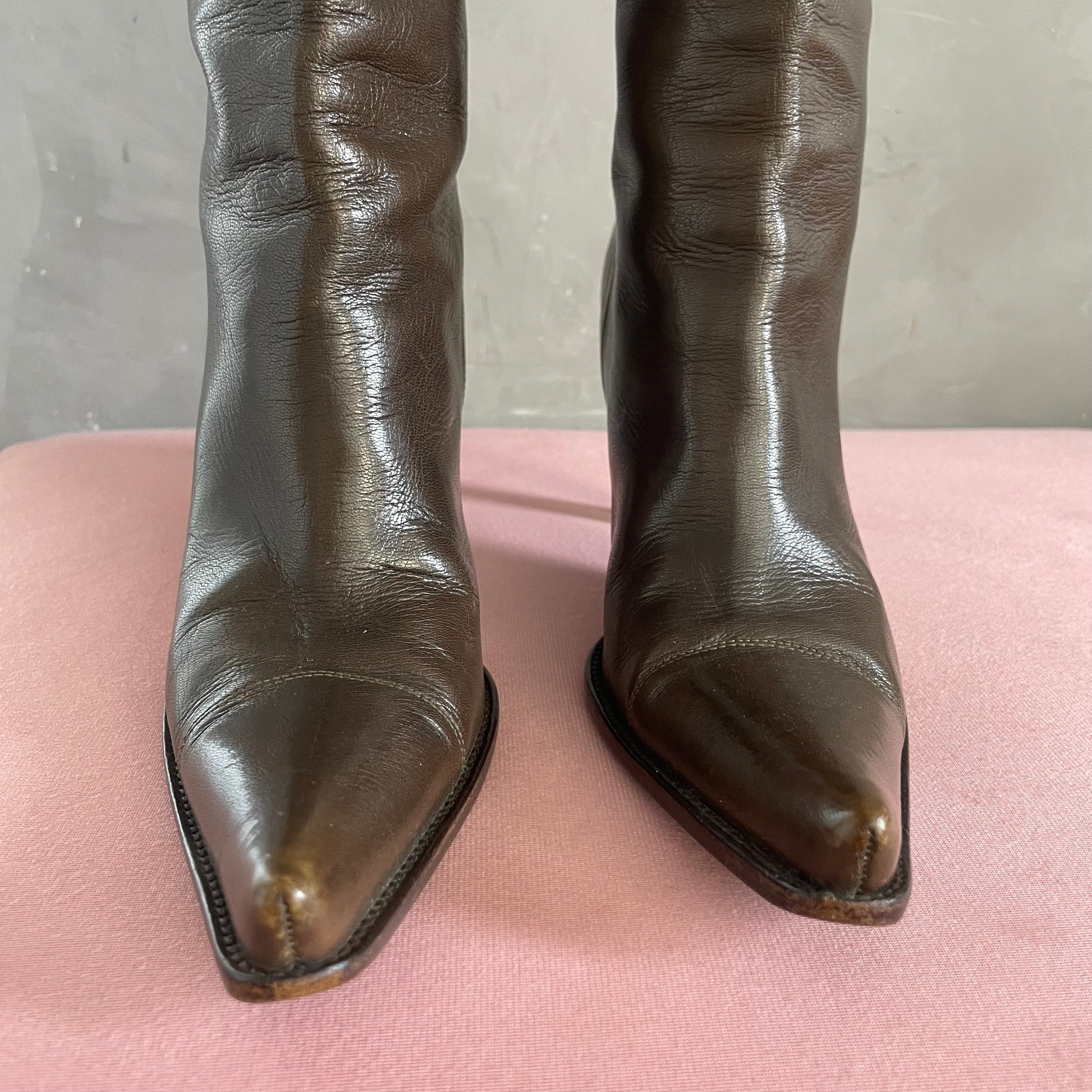 Prada Brown Leather boots