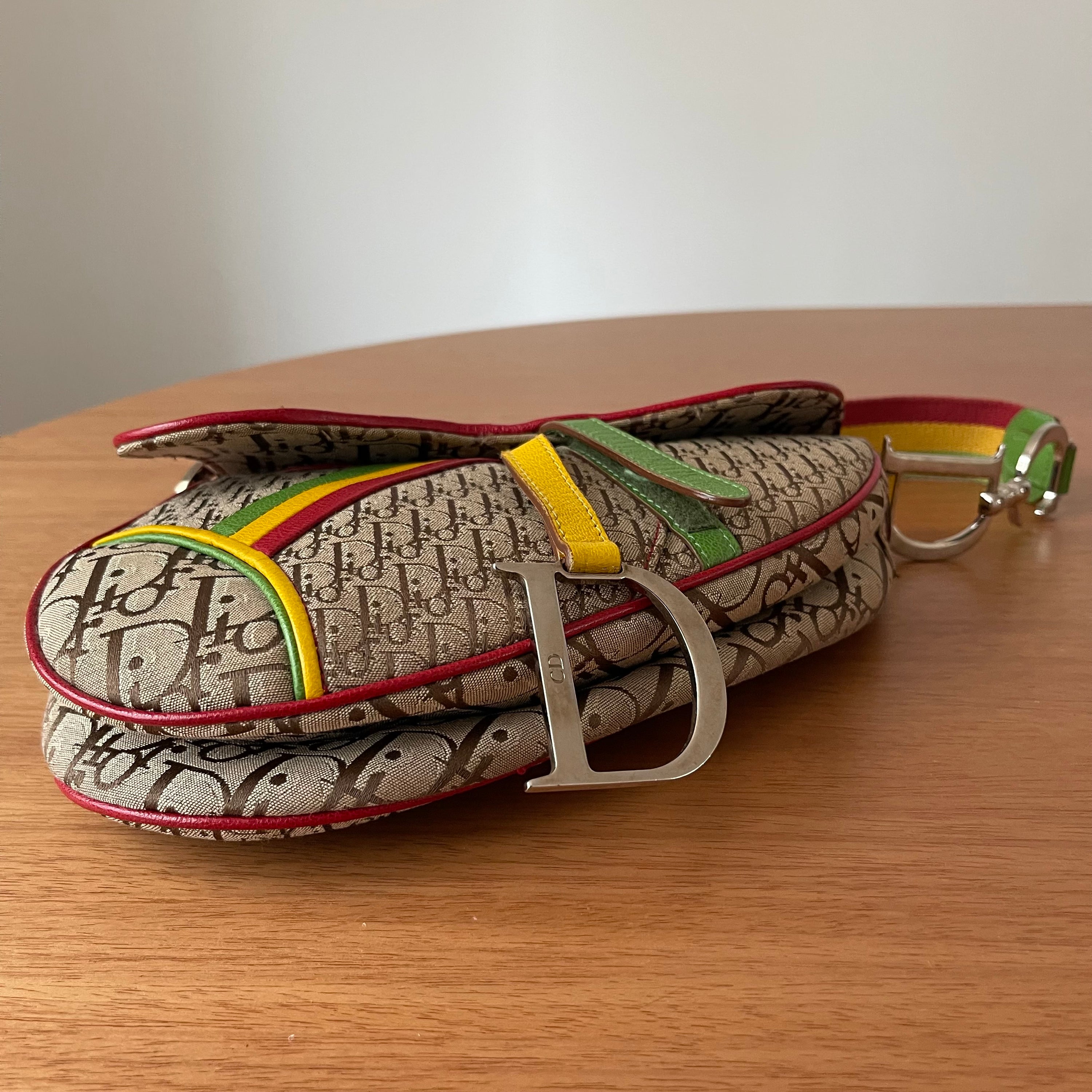 Christian Dior 2004 Rasta Saddle bag
