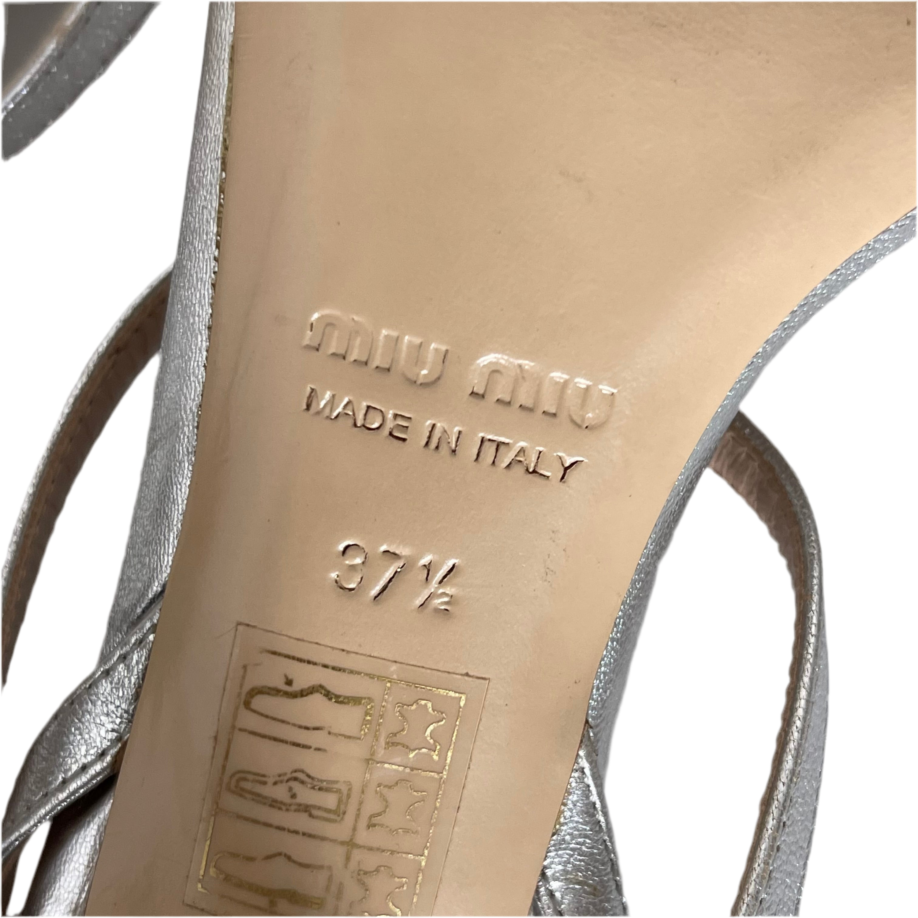 Miu Miu Screw Bolt Metallic Sandals