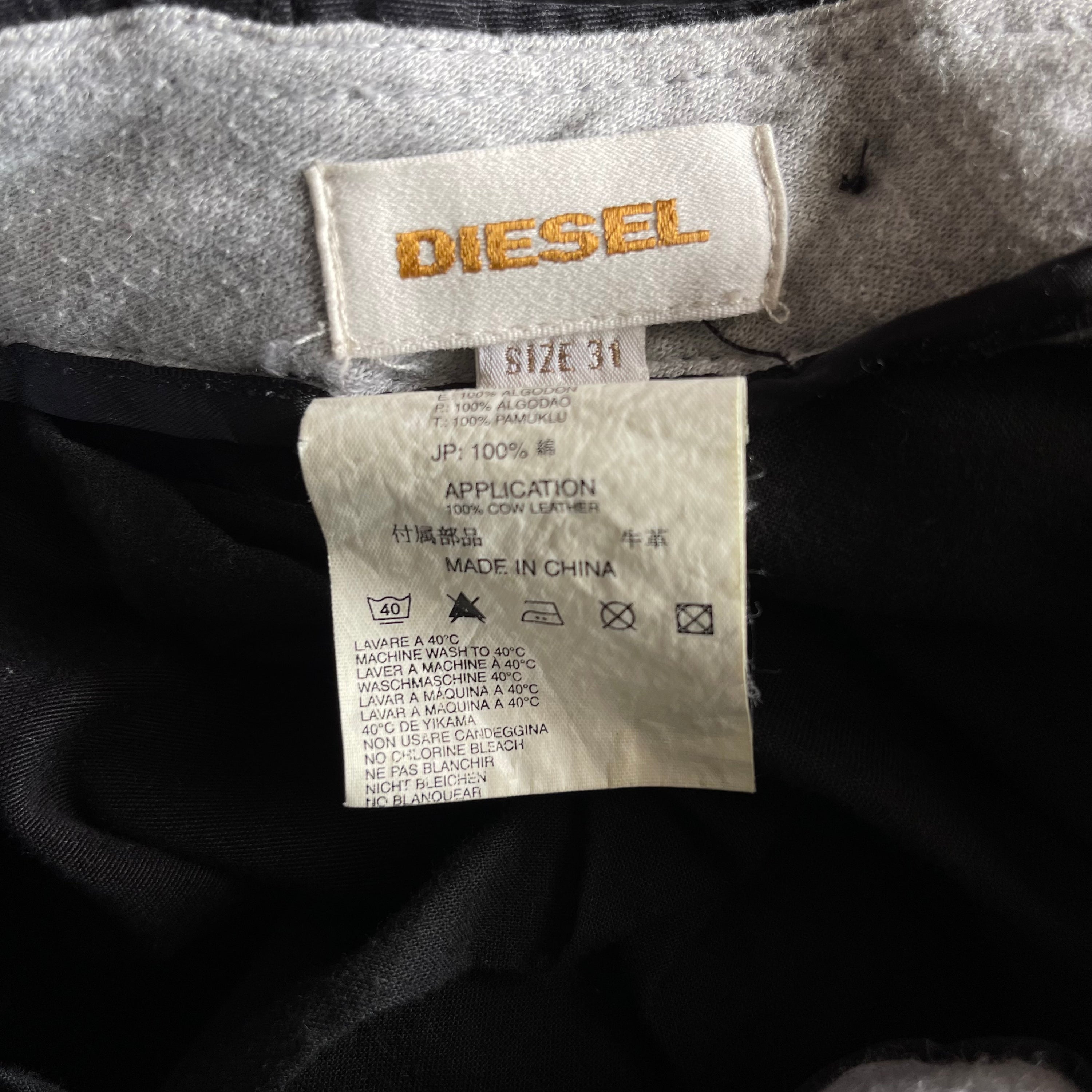 Diesel Cargo Black Pants