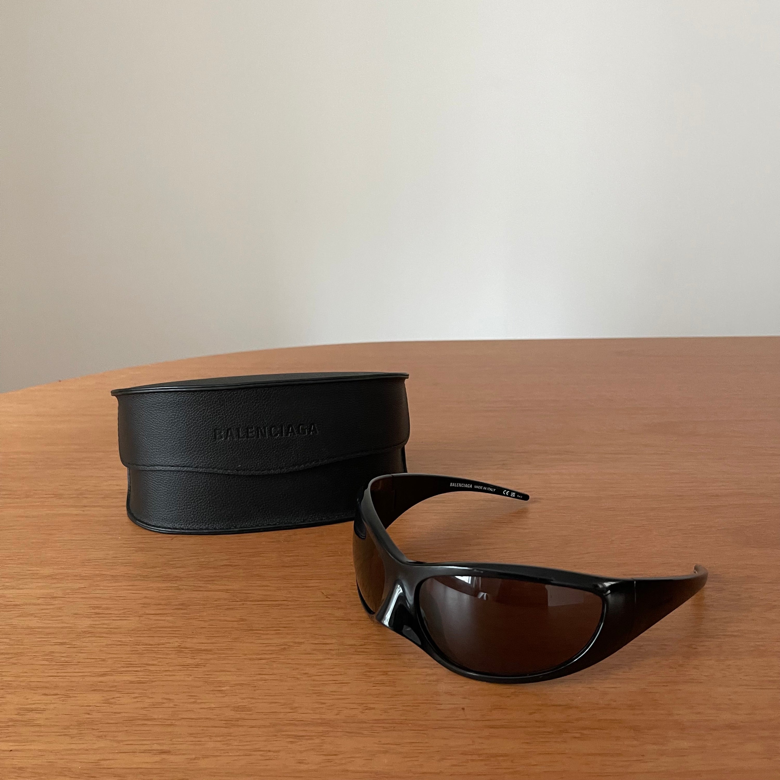 Balenciaga Black Skin Cat XXL Sunglasses