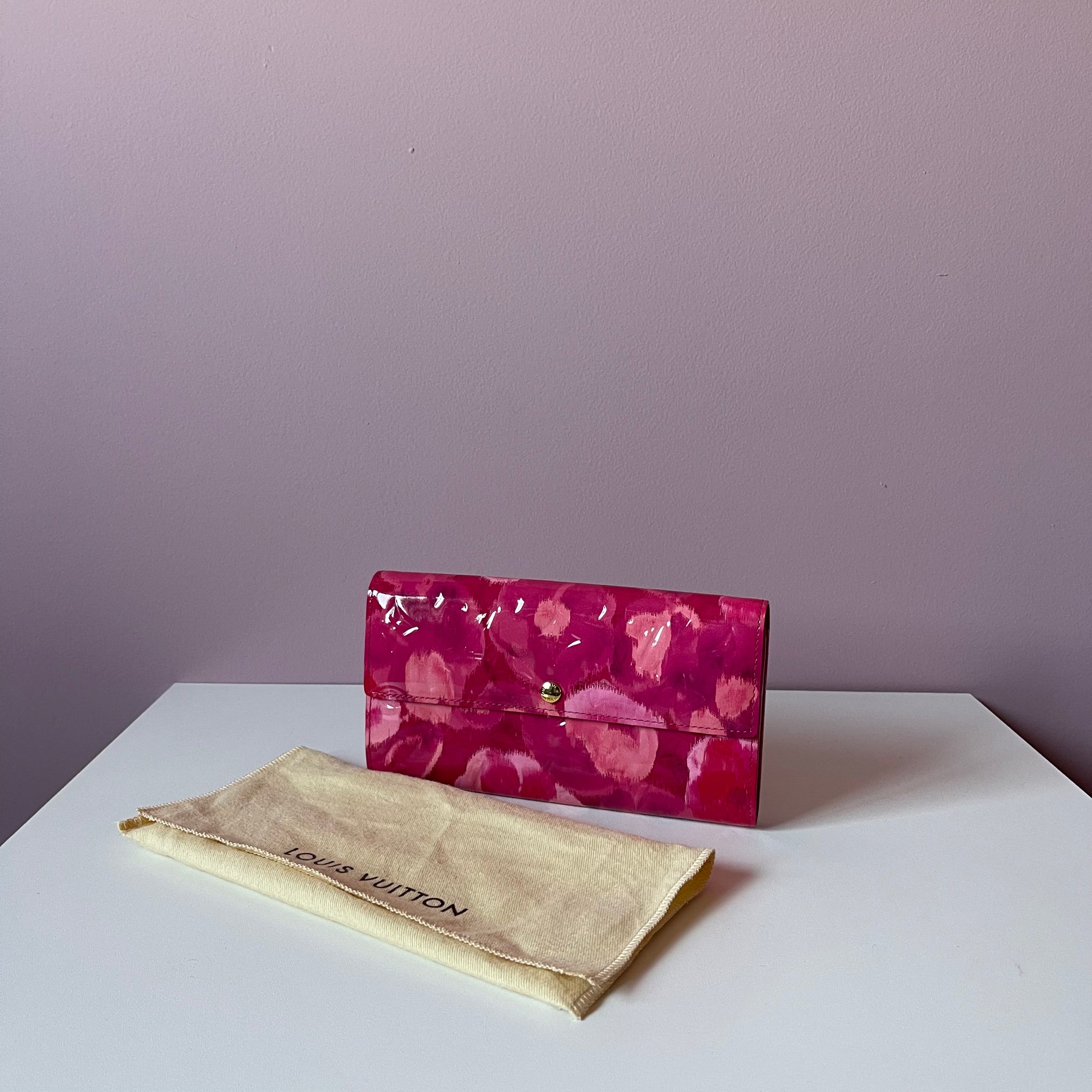 Louis Vuitton Vernis Ikat Flower Pink Wallet