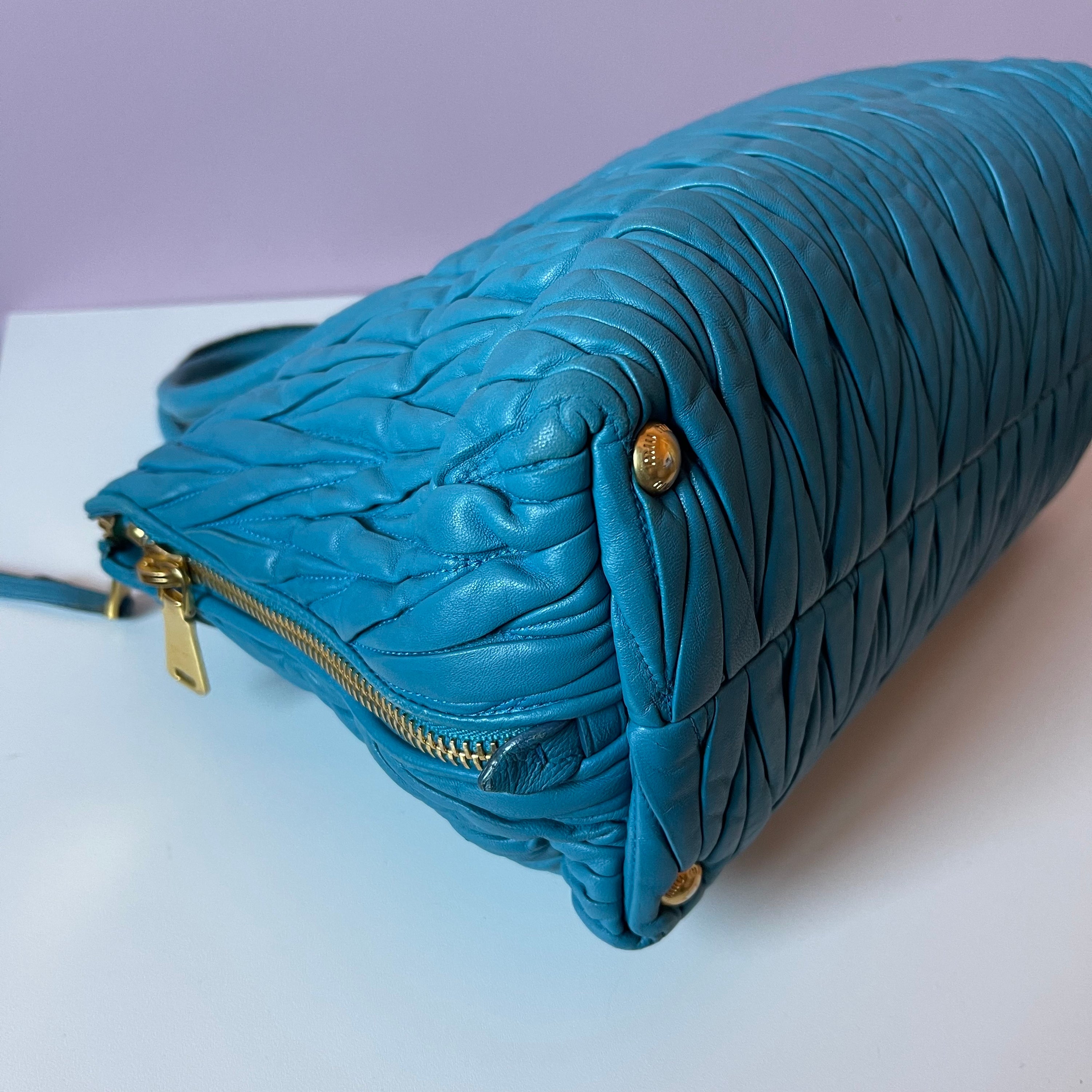 Miu Miu Leather Side Zip Bag