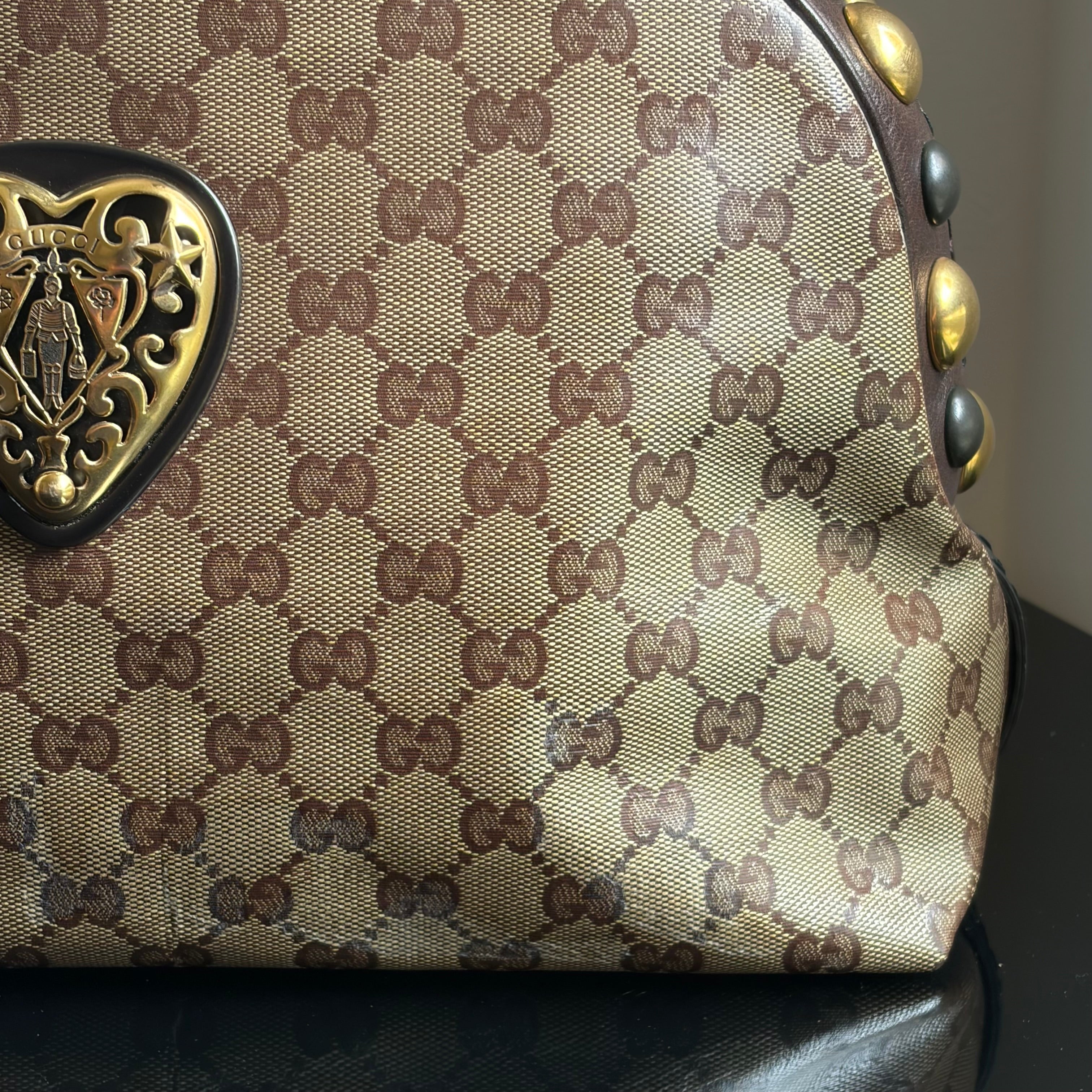 Gucci Babouska Crystal Canvas Bag