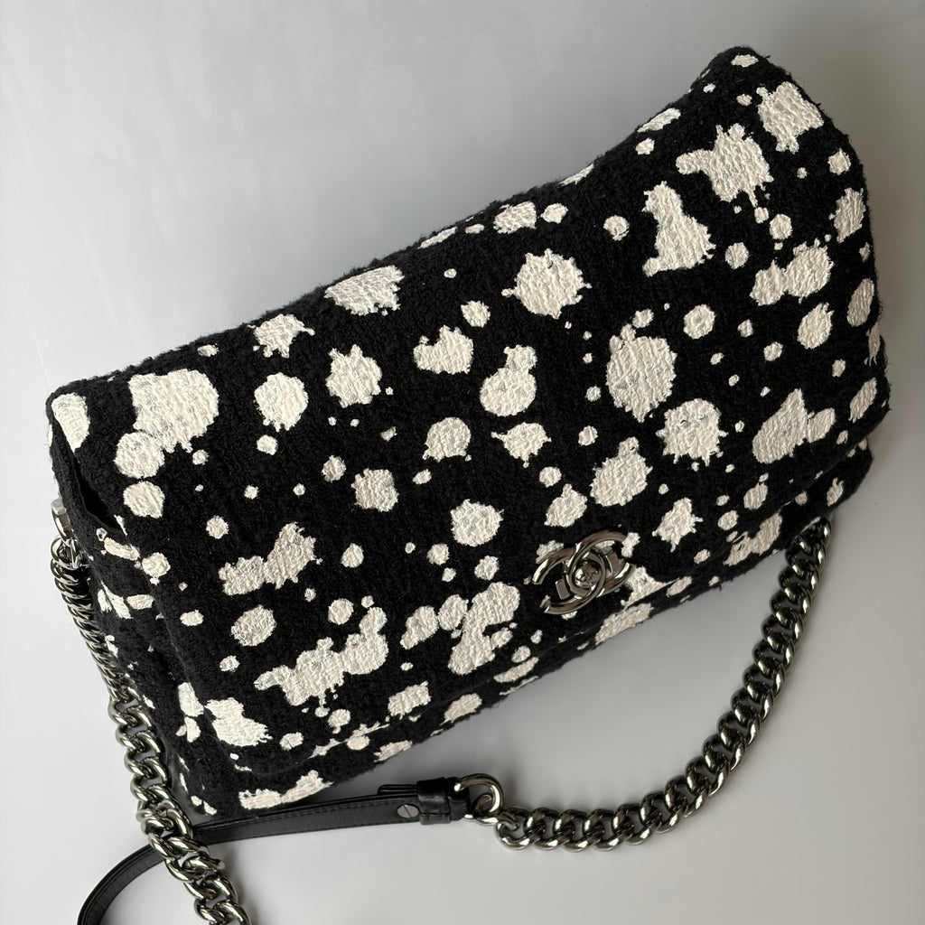 Chanel Paint Splatter Tweed Flap Bag