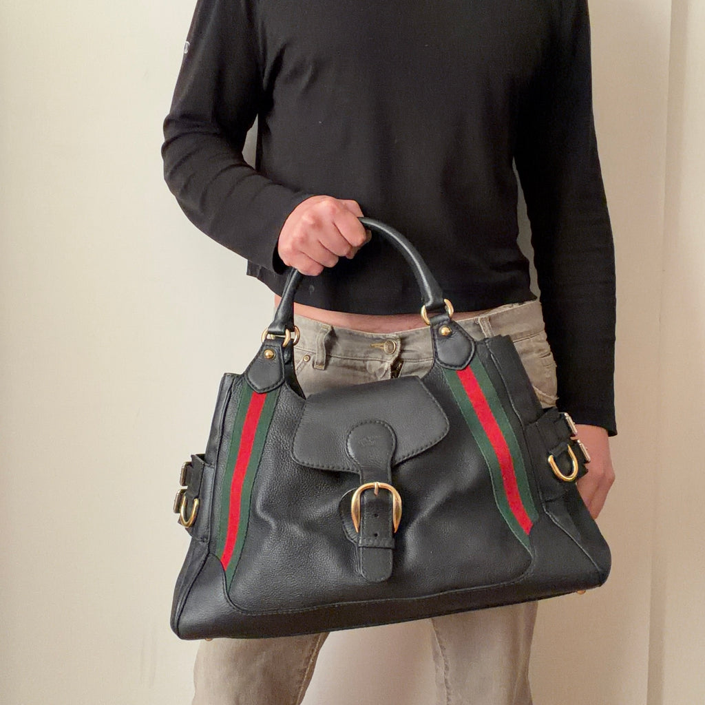 Gucci Heritage Stripe Leather Bag