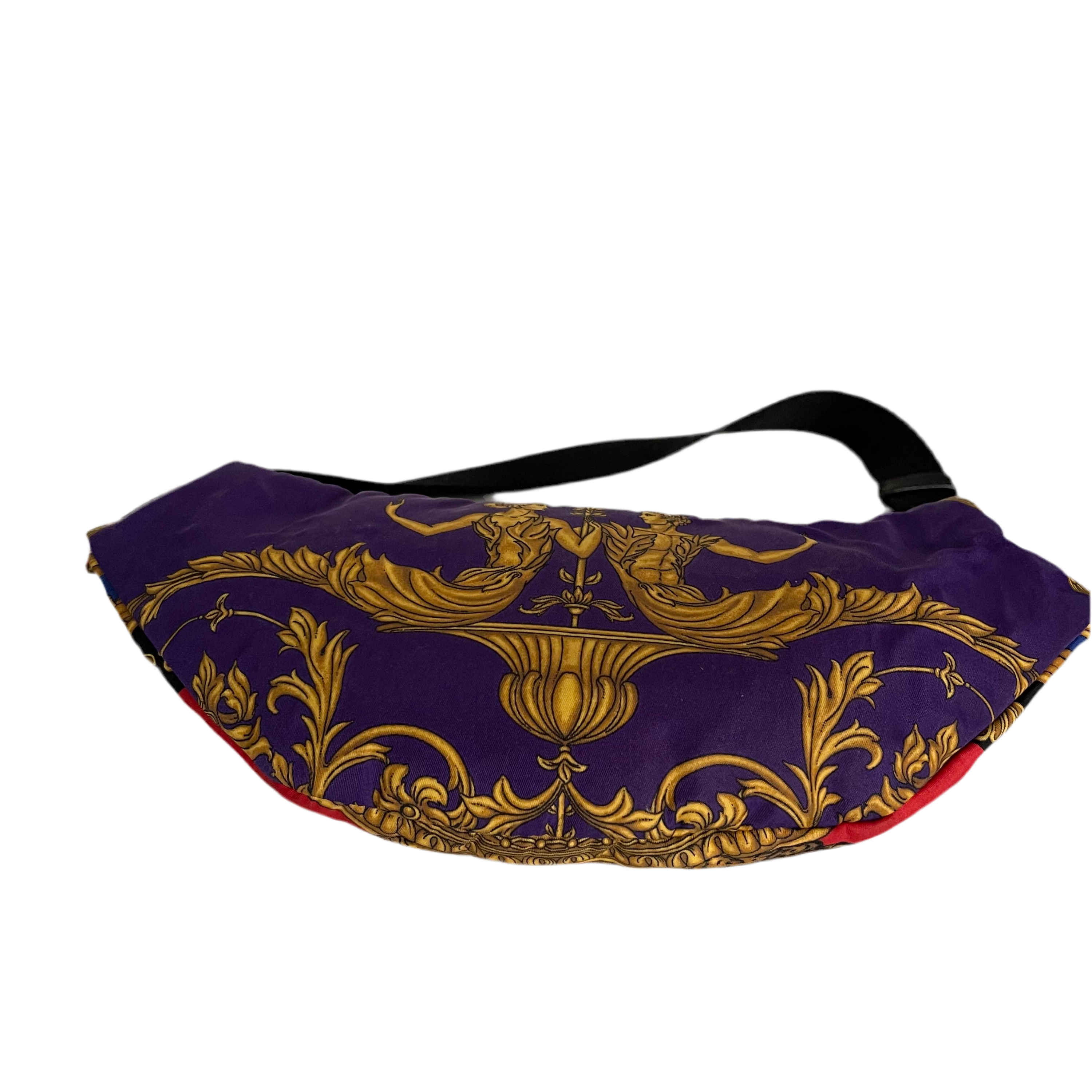 Versace Baroque and Leopard Print Nylon Belt Bag