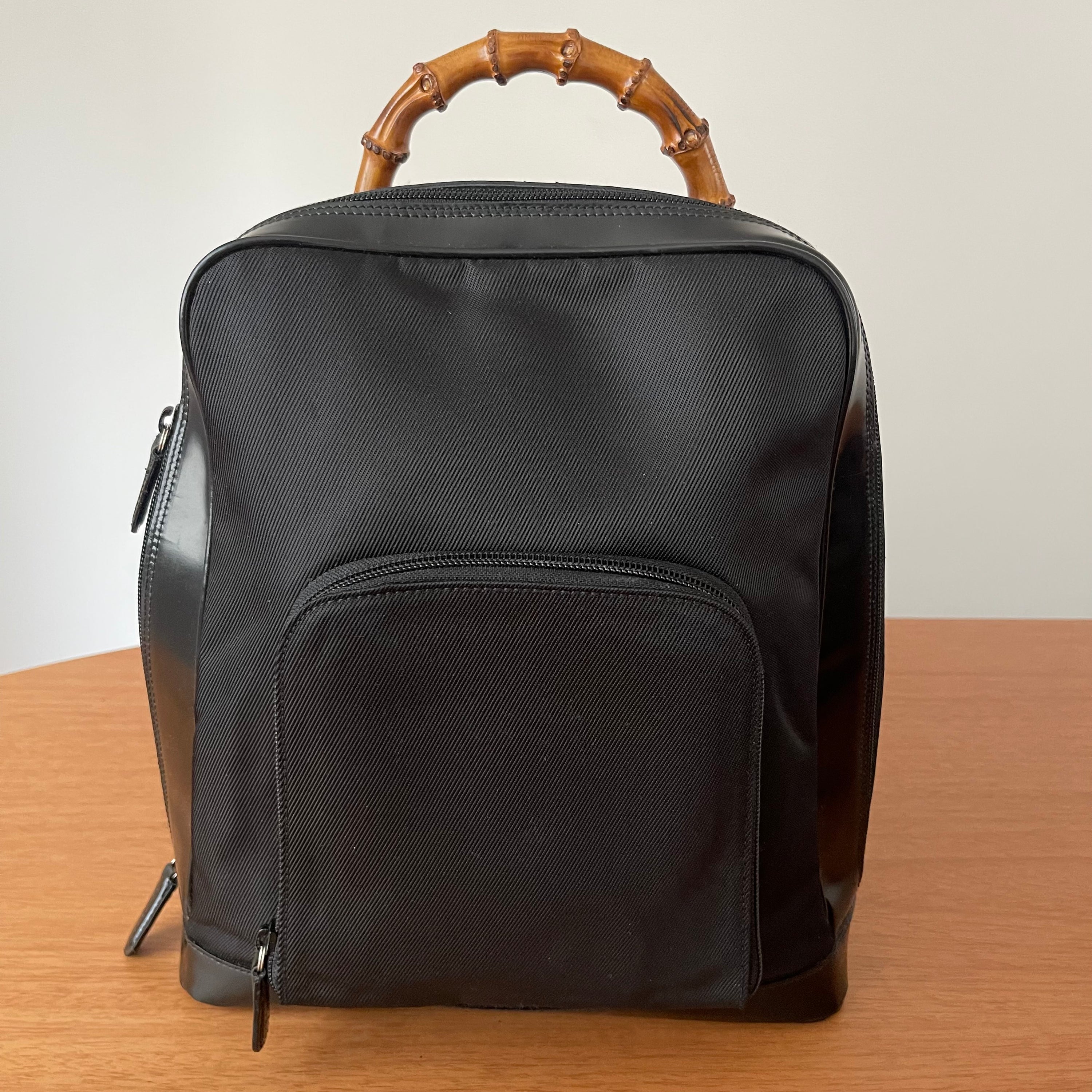 Gucci Bamboo Sling Patent Leather Backpack