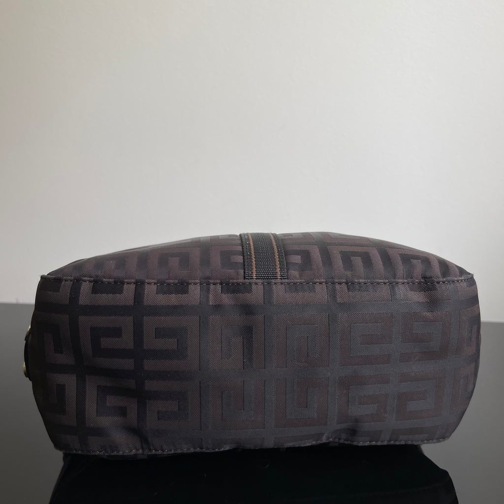 Givenchy Vintage Dark Brown Logo Hobo Bag
