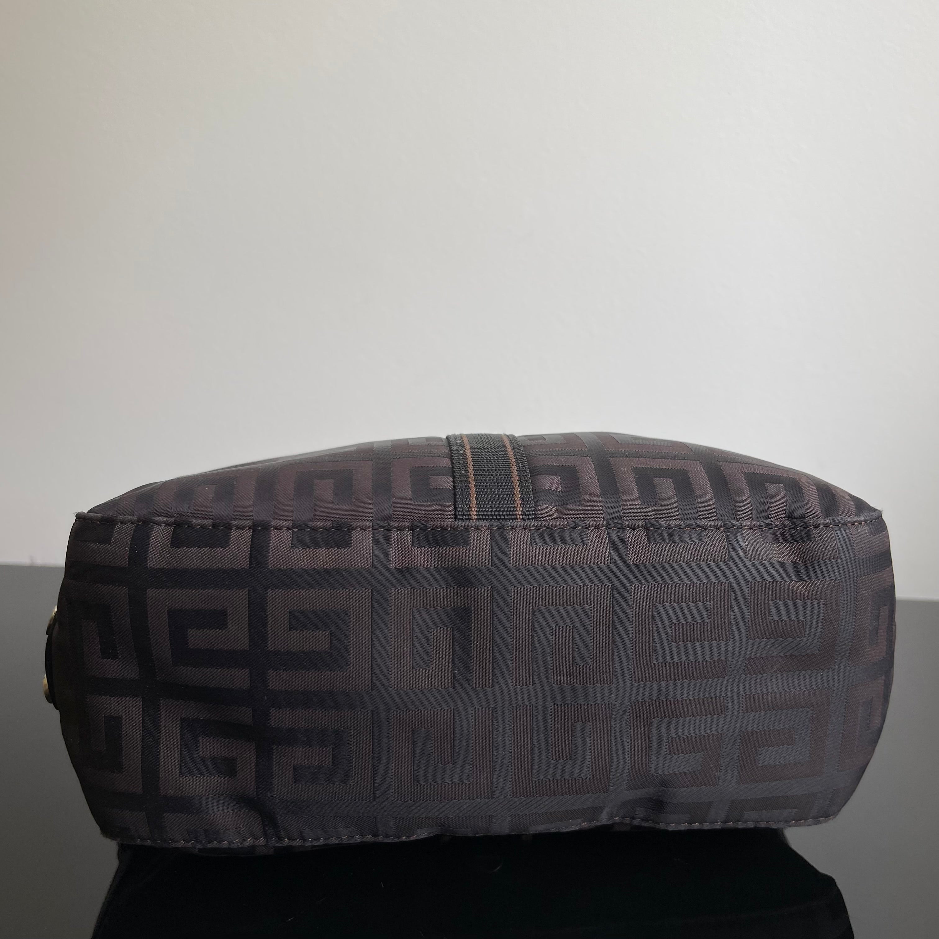 Givenchy Vintage Dark Brown Logo Hobo Bag