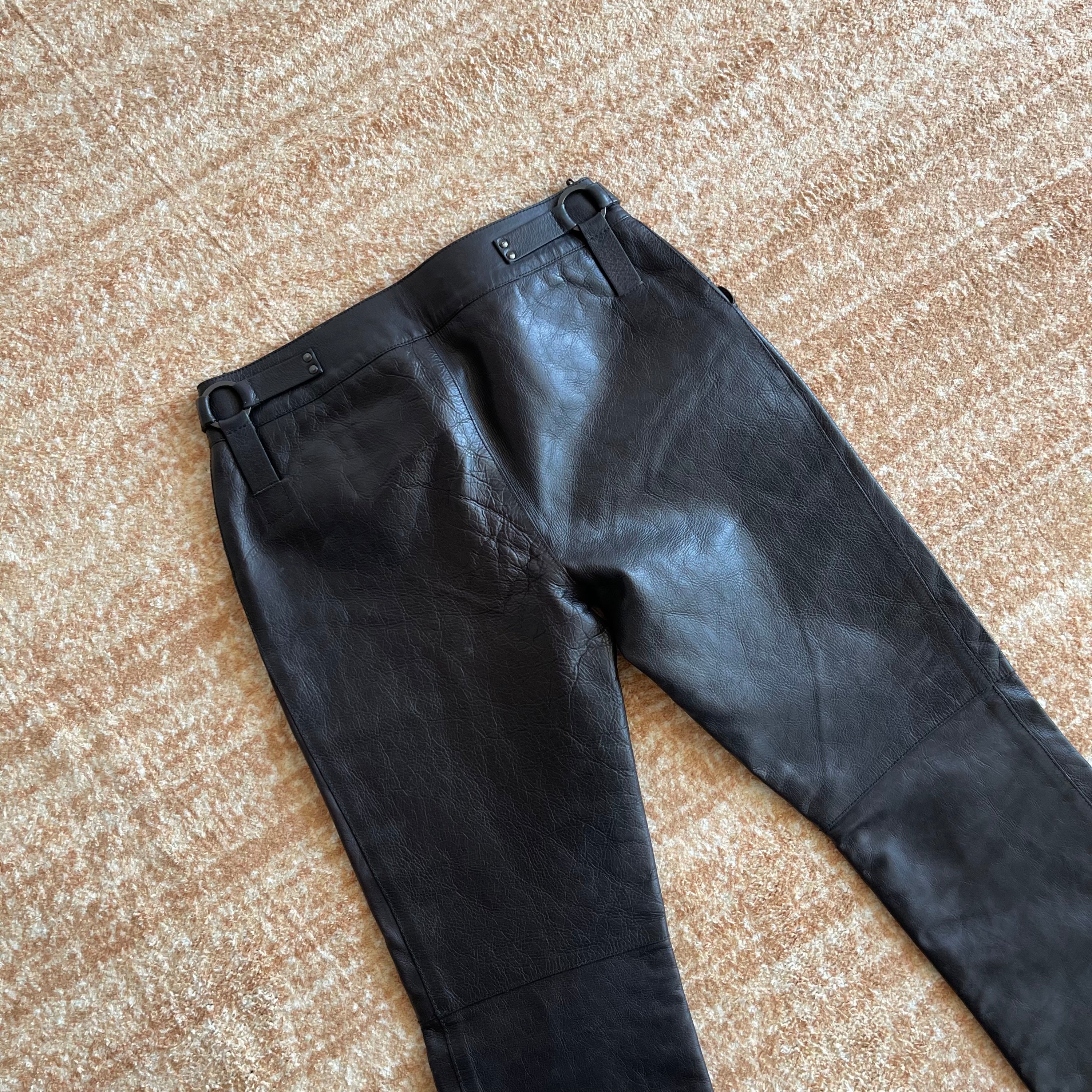 Gucci by Tom Ford Brown Leather Pants