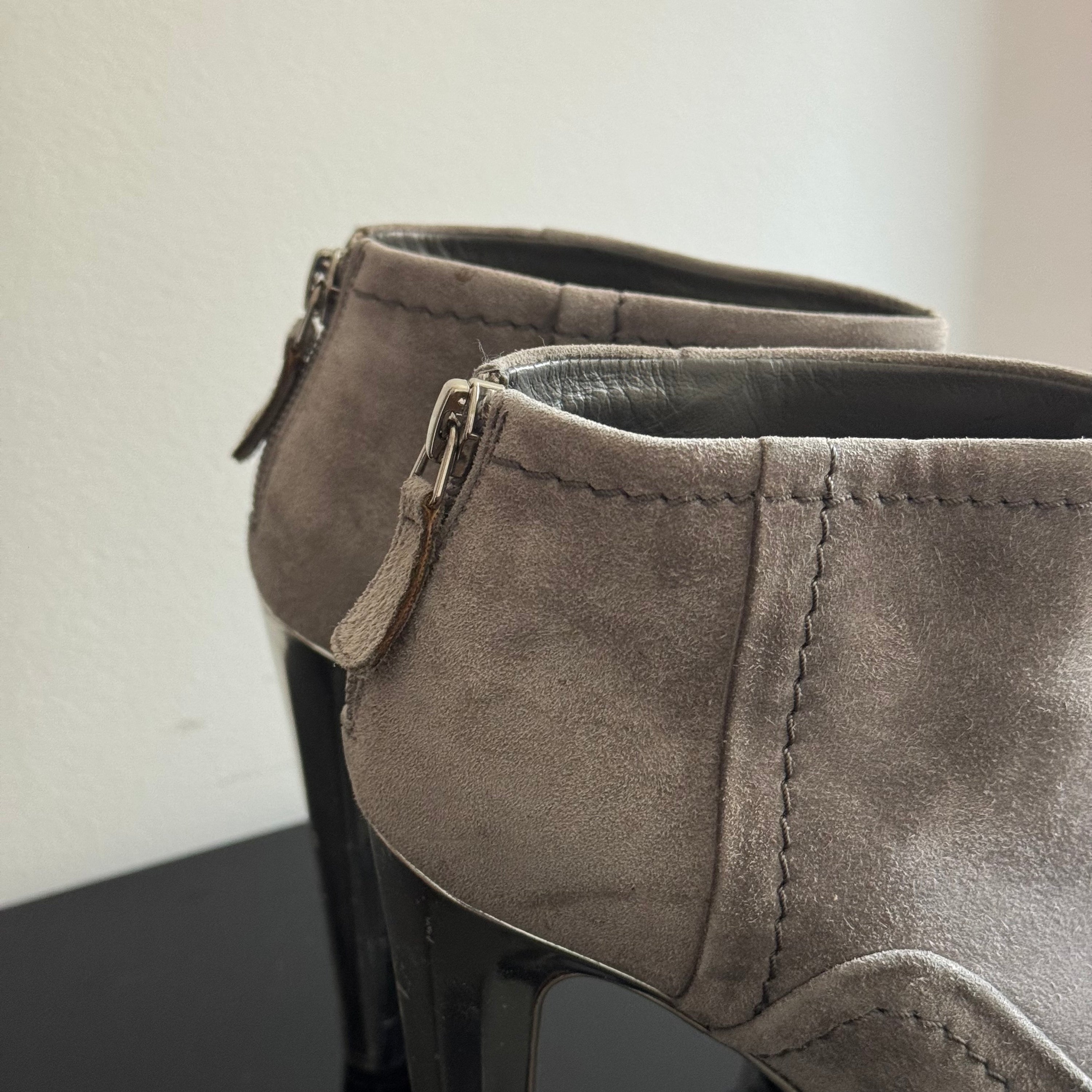 Chanel Suede Ankle Boots