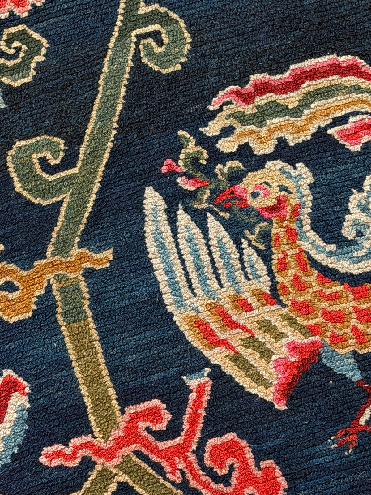 Tibetan Khaden Phoenix Rug, Século 20